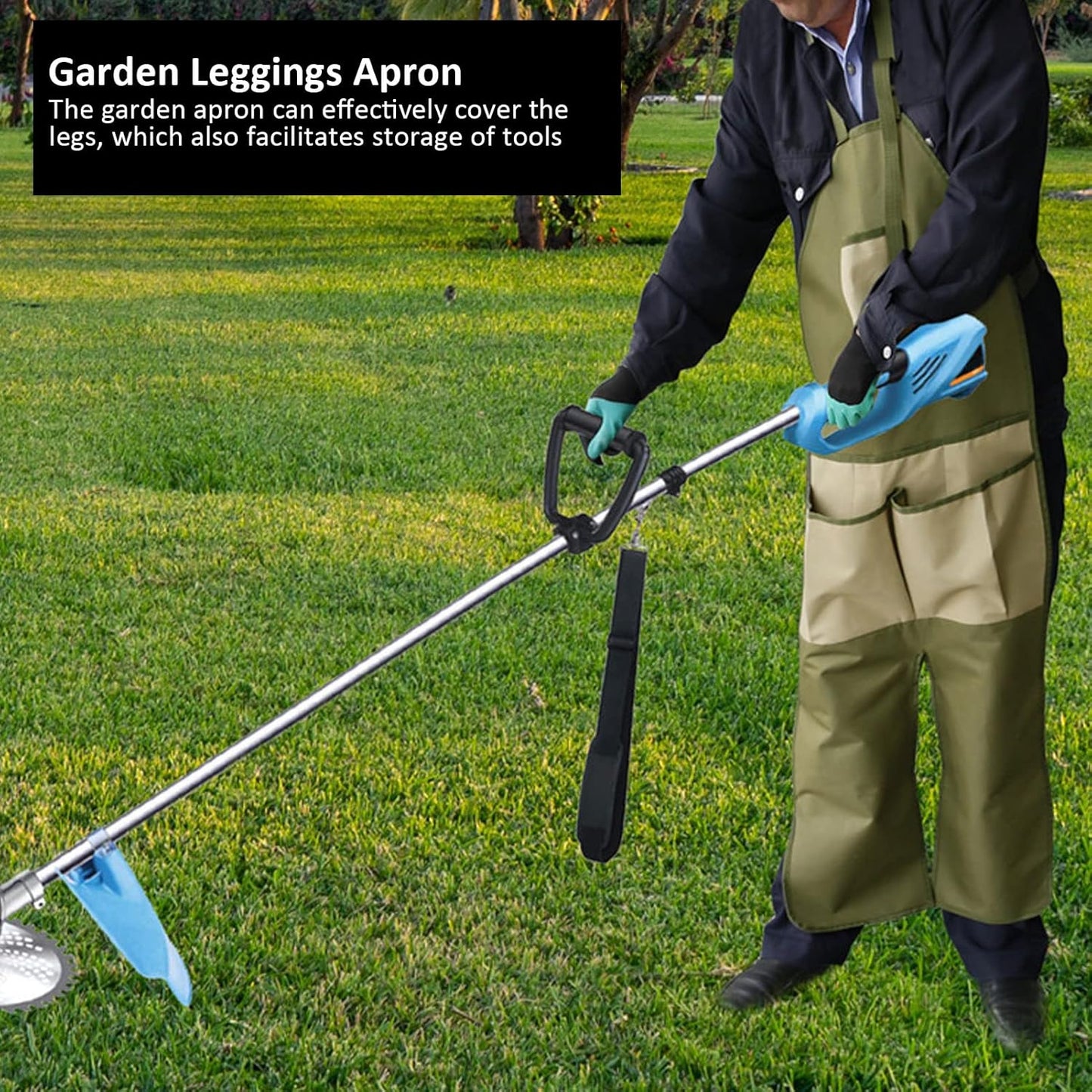 Pilipane Gardening Apron with Pockets, Oxford Cloth Garden Apron with Pockets for Women & Men Watertight Aprons Neck Heavy Duty in Kitchen Cooking Outdoor Gardening