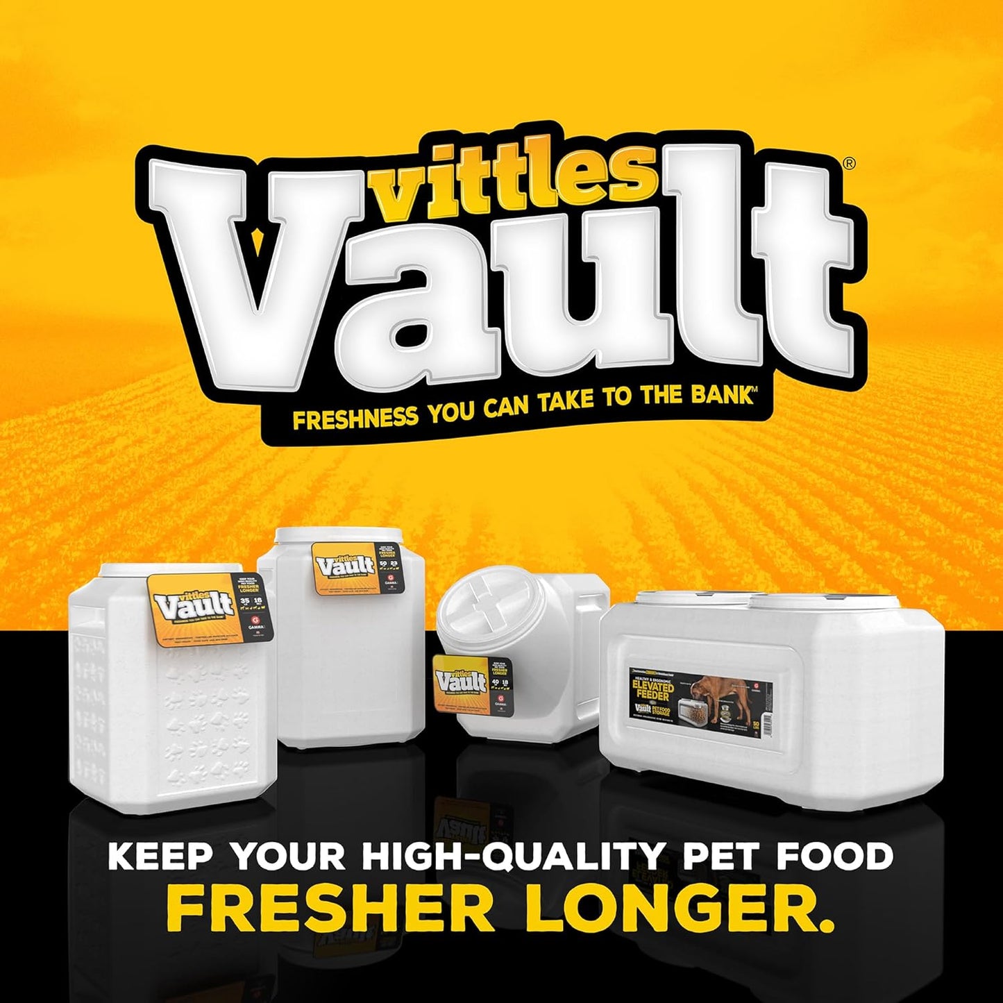 Gamma2 Vittles Vault Bird Seed Storage Container, Up to 35 Pounds Dry Pet Food Storage, Made in USA