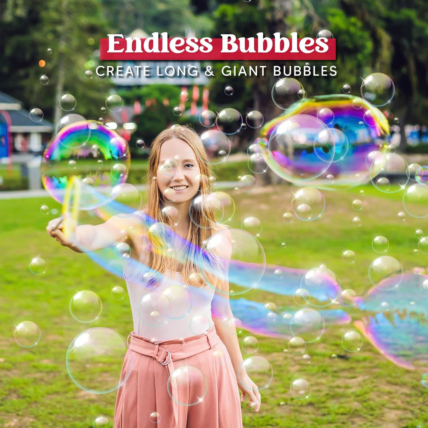 JOYIN Big Bubble Wands Set Bulk for Kids Summer Outdoor Toy Game Activ