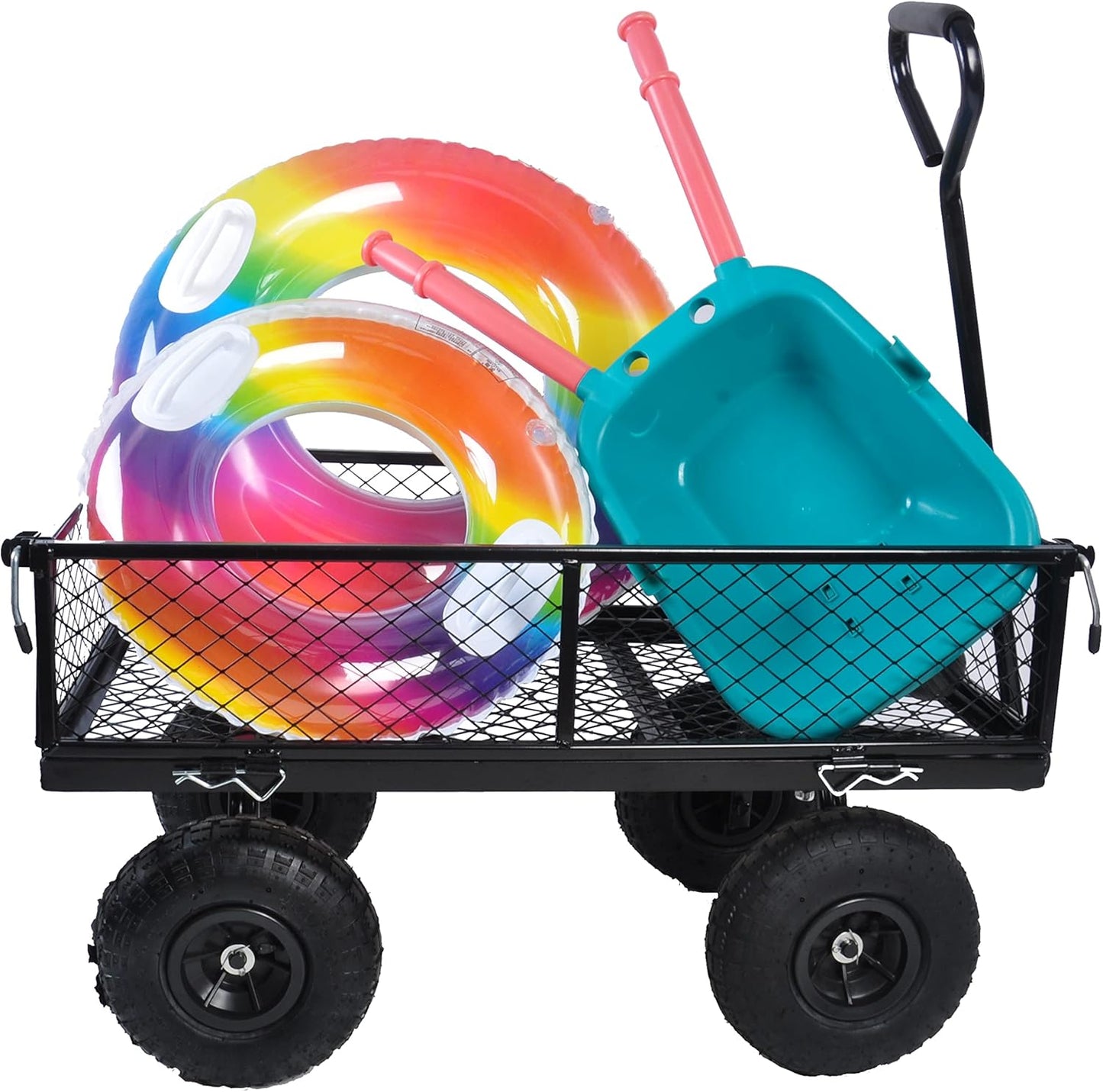 Garden Cart Outdoor Utility Wagon with Solid Wheels Beach Wagon,All Te