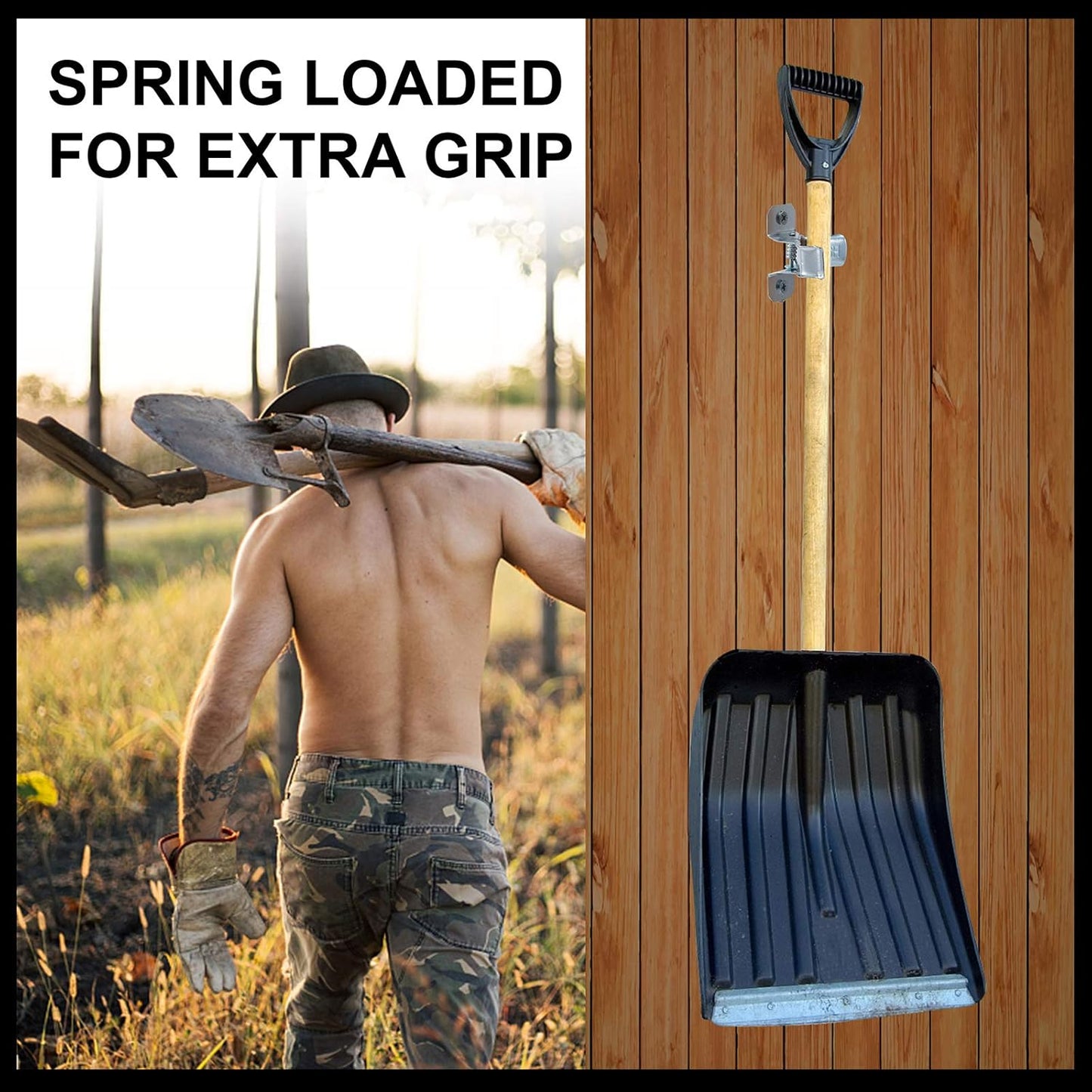 Sinoer Shovel holder, Mop and Broom Holder Heavy Duty Metal Wall Mounted Broom Utility Hooks Tool Hanger for Warehouse, Garden,Sheds,Garage -14PACK