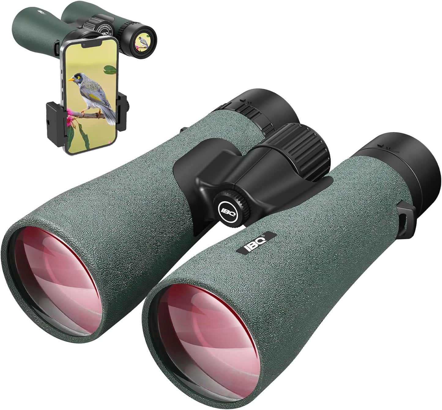 12x50 UHD Binoculars for Adults High Powered with Upgraded Phone Adapter - Large View, Lightweight, IPX7 Waterproof, BAK4 Prism - Binoculars for Hunting Bird Watching Cruise