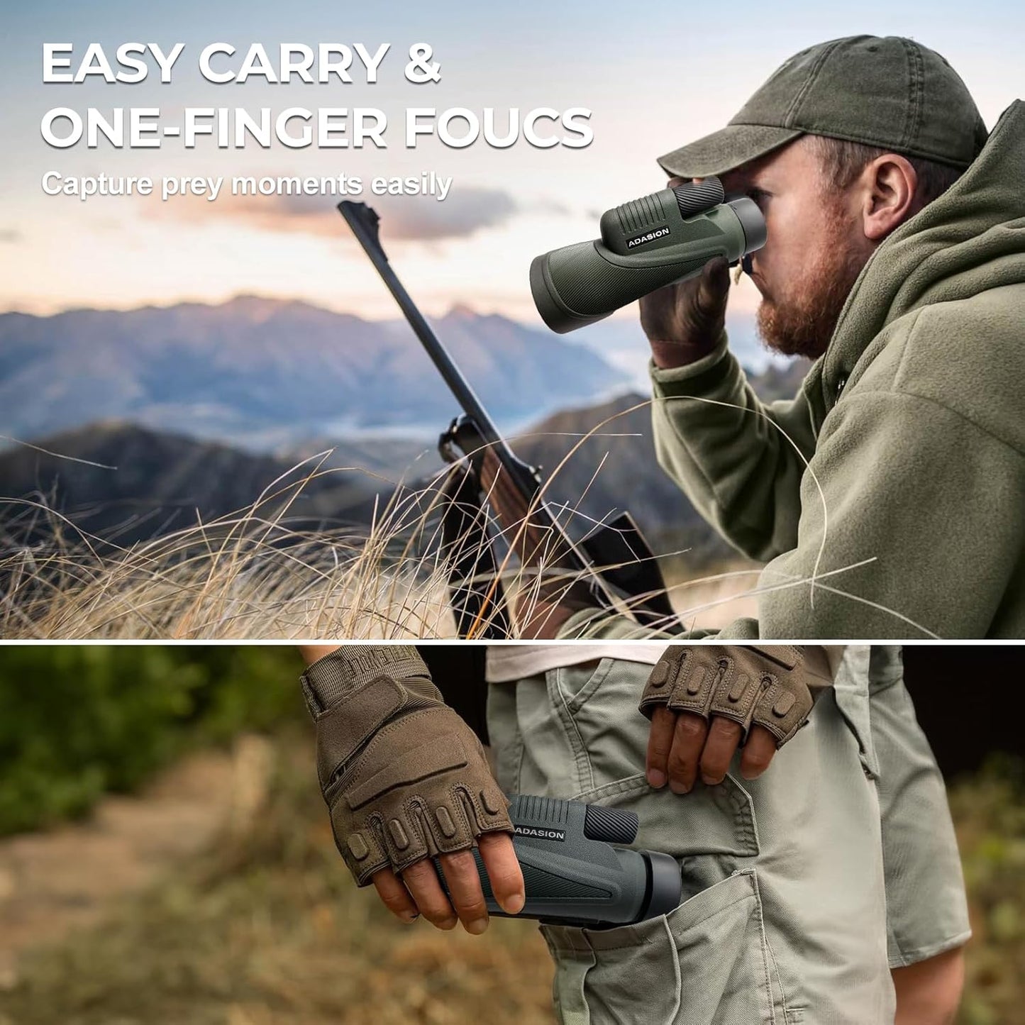 12x56 HD Monocular Telescope High Powered for Adults with Smartphone Adapter, High Powered Monocular Scope with Clear Low Light Vision for Star Watching, Bird Watching, Hiking, Concert