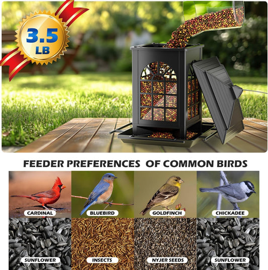 Birdream 2 Pack Bird Feeders for Outdoor Hanging, Assembly Required, 1
