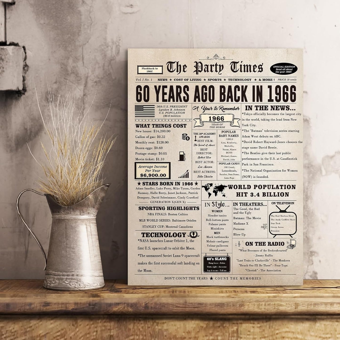 Huameigf Giant 60th Birthday Card Gift for Women Men, Hilarious 60 Years Old Birthday Gift for Husband Wife, Large 60 Bday Party Decorations for Friends Family, Big 60 Birthday Card for Mom Dad