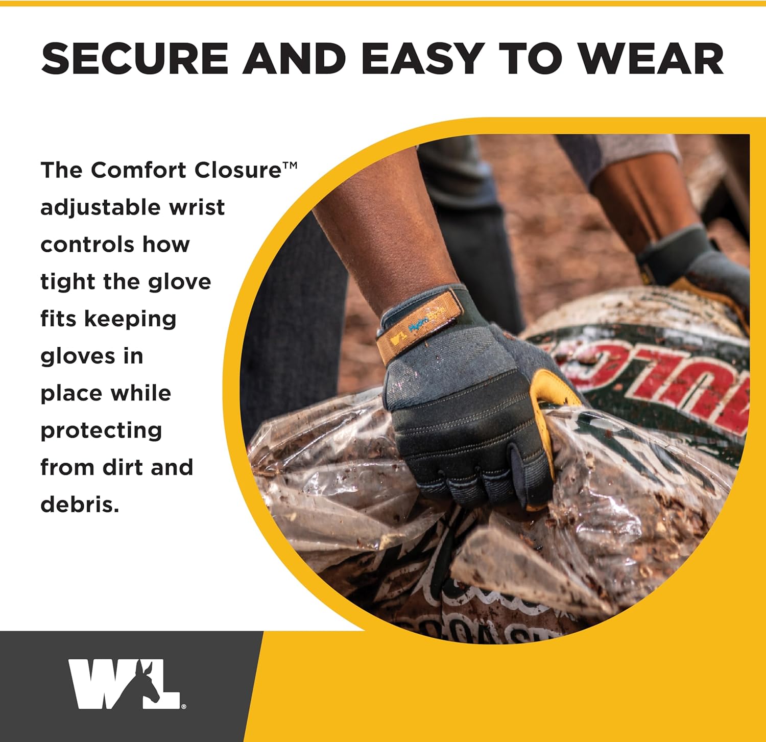 Wells Lamont Men's HydraHyde Work Gloves – Cowhide Leather, Reinforced