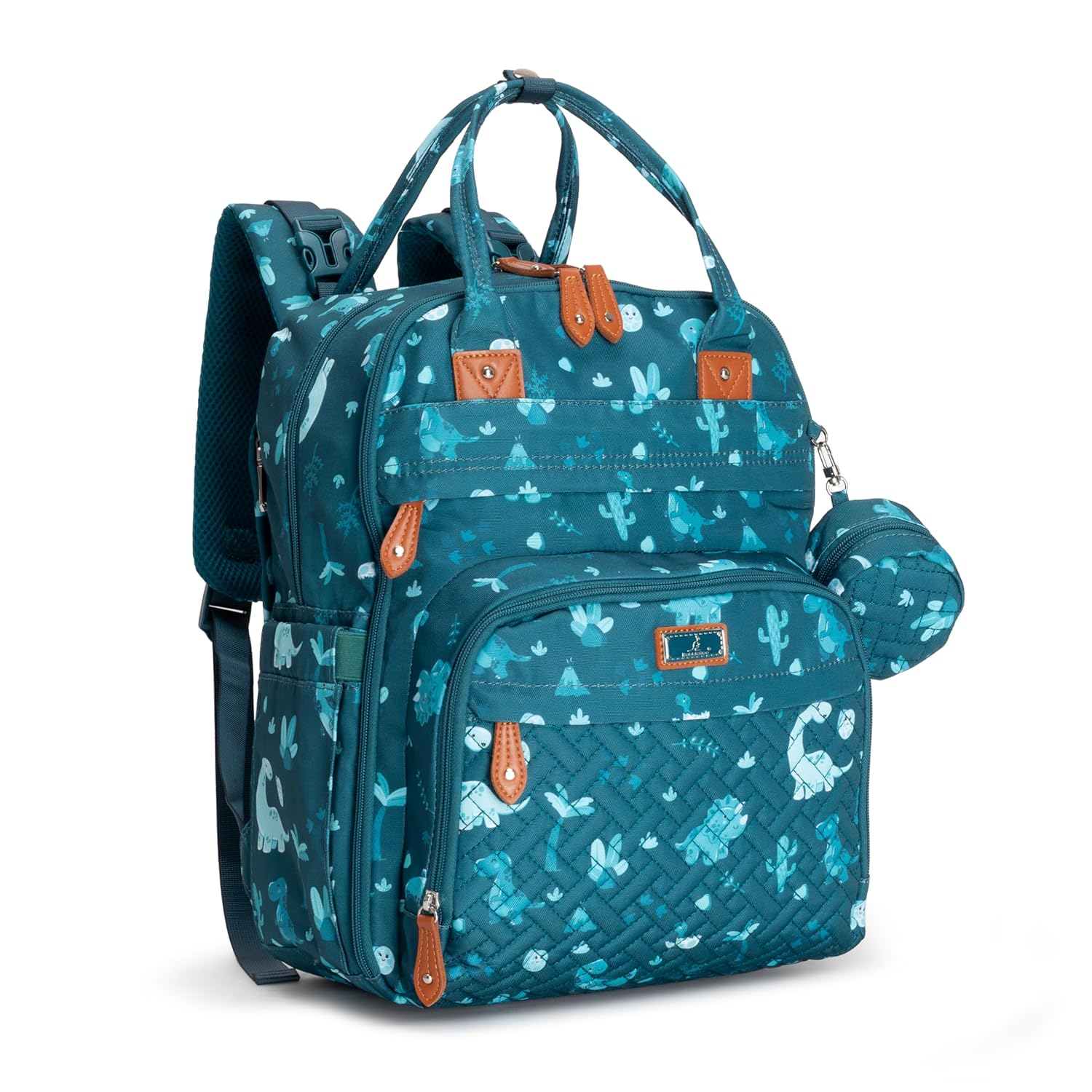 BabbleRoo Diaper Bag Backpack - Baby Essentials Travel Tote - Multi Fu