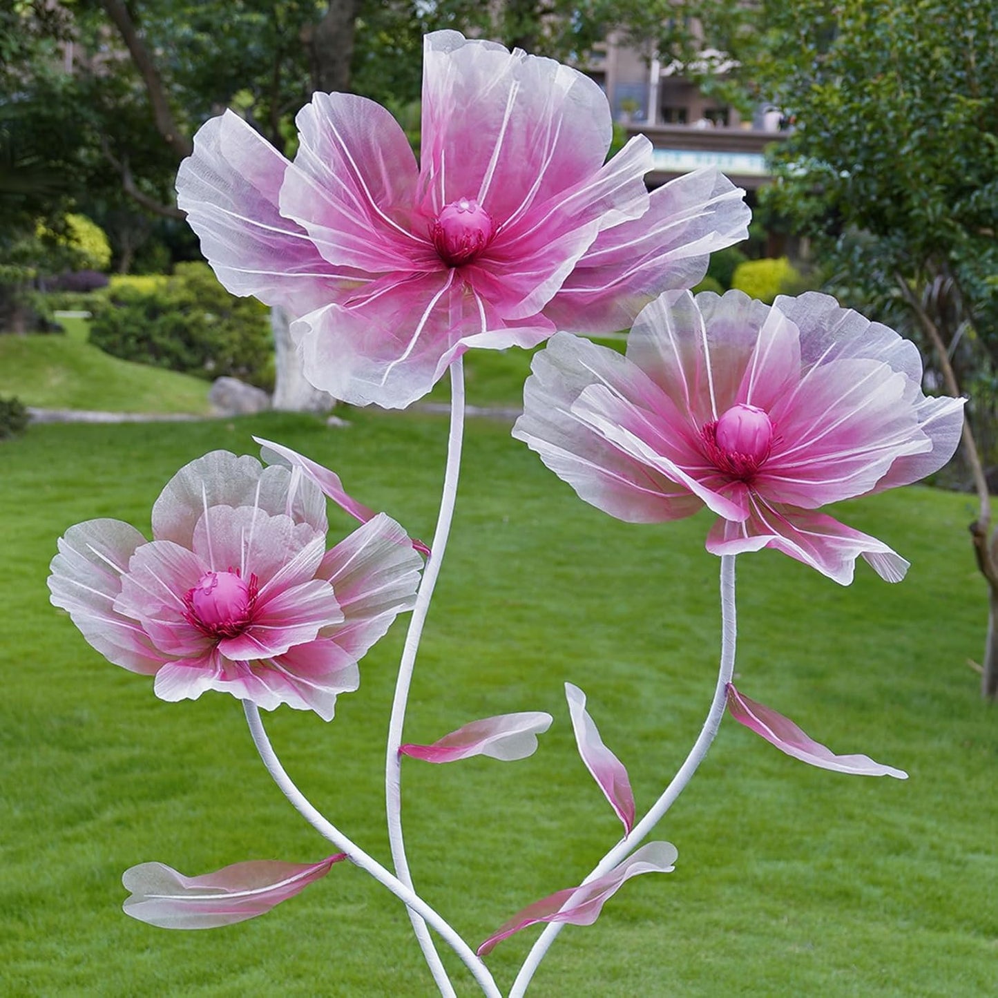 Giant Flowers for Decoration,Oversized Artificial Flowers with Stand,L