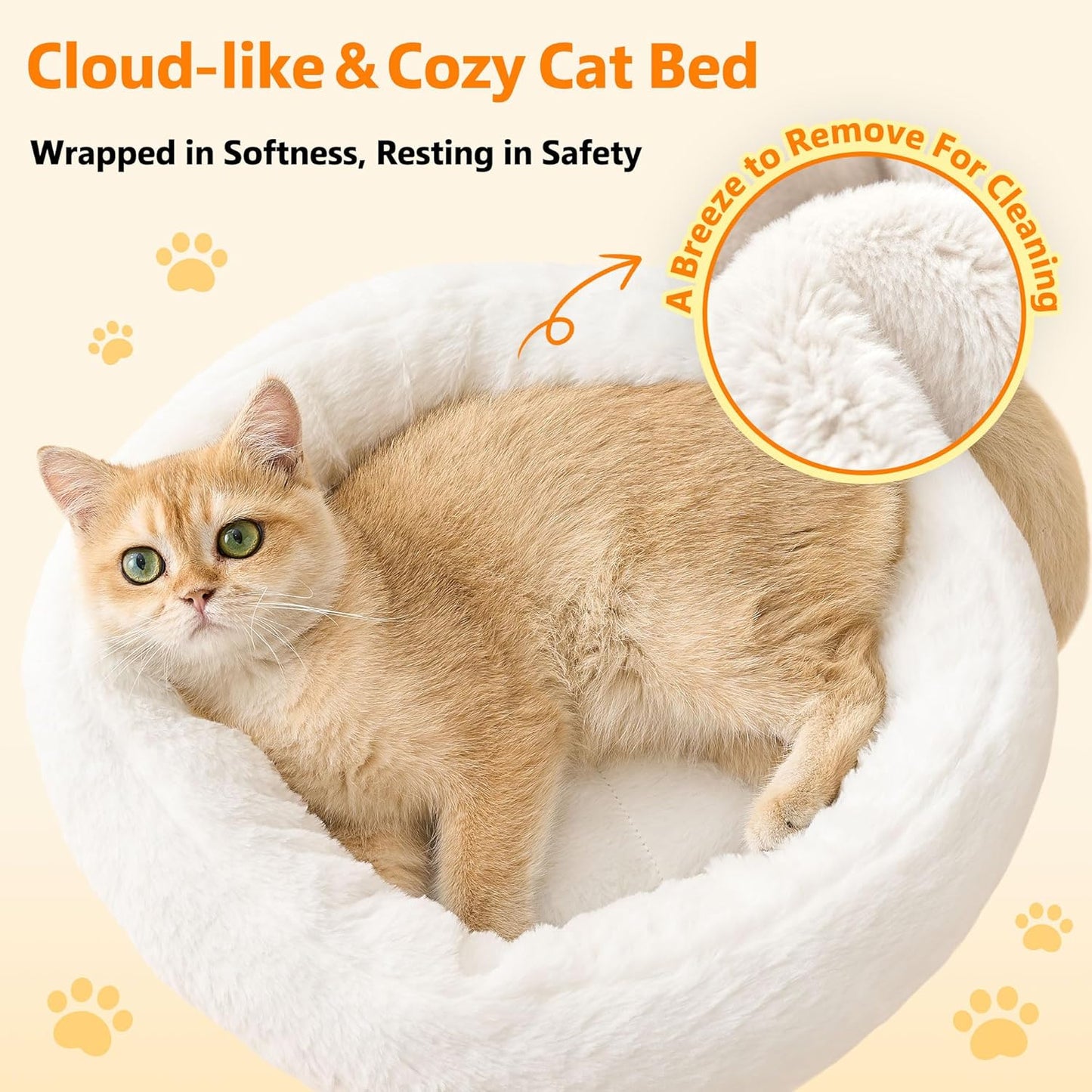 Modern Cat Tree for Indoor Cats Large Adult, 36in H Cat Tree Tower wit