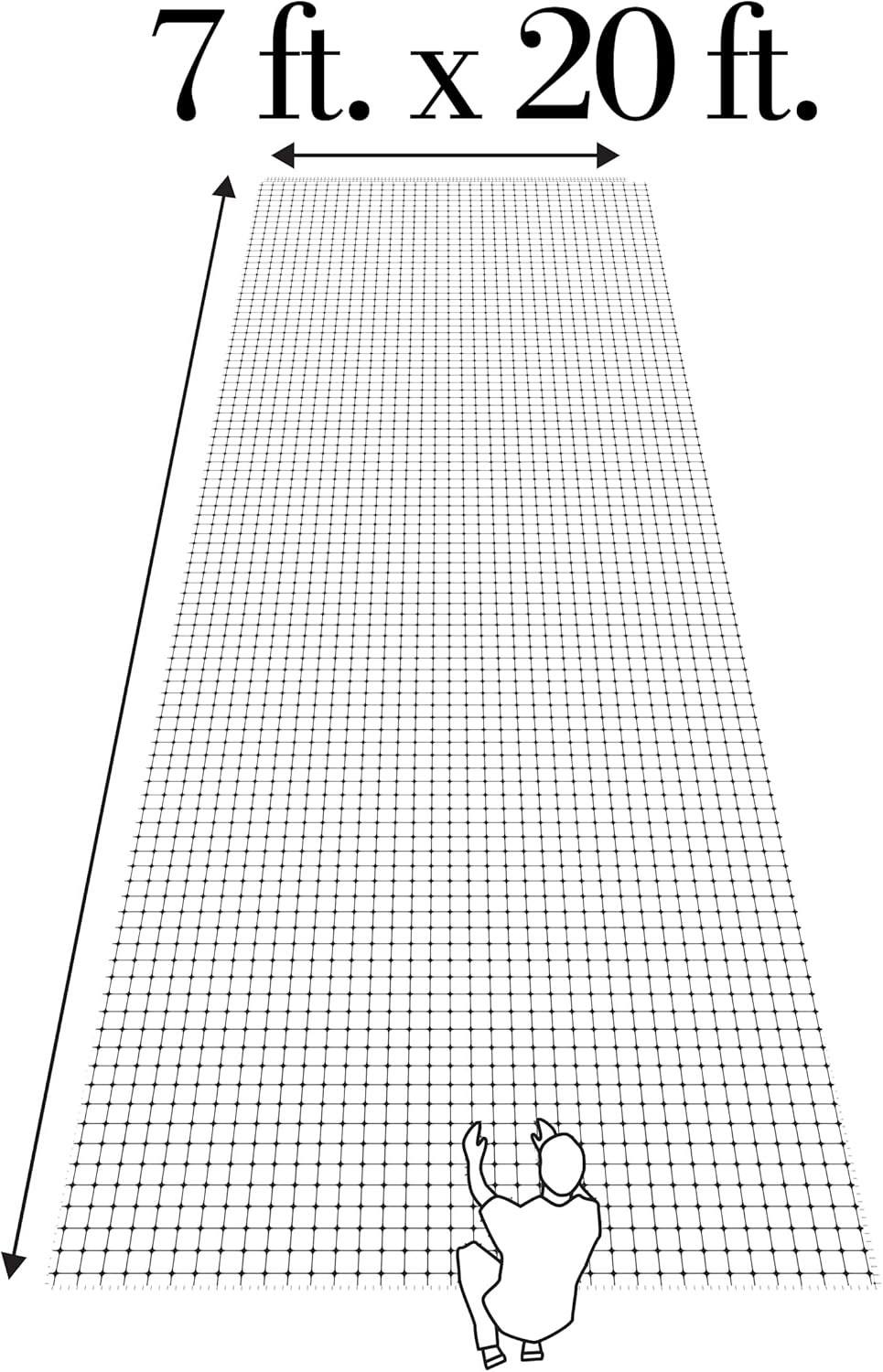 Dalen Bird X Protective Mesh Netting - Keep Birds and Pests Away from Your Garden – Non Toxic - Made in The USA - 7' x 20'