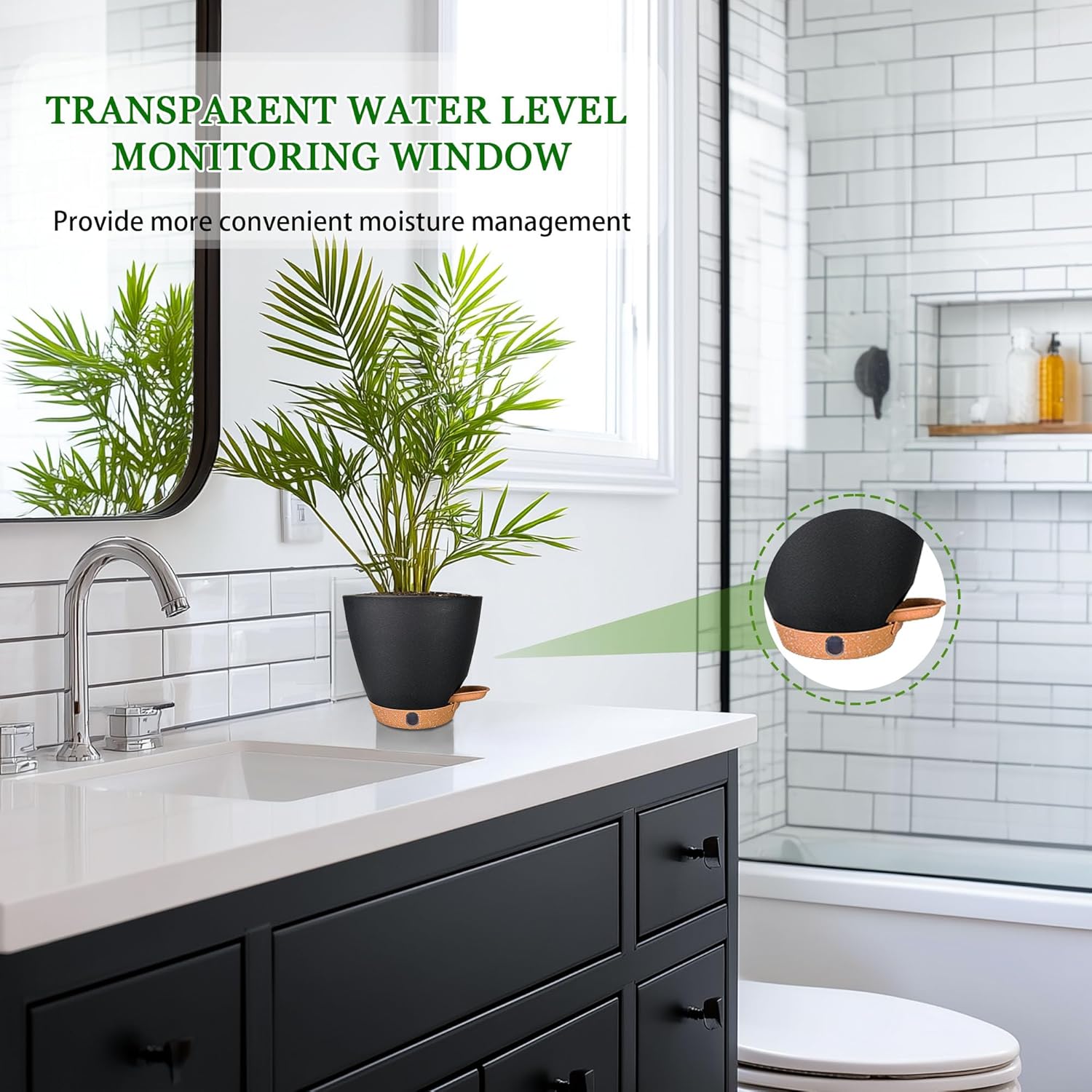 6 Inch Self Watering Pots for Indoor Plants (5-Pack) – Small Plastic P