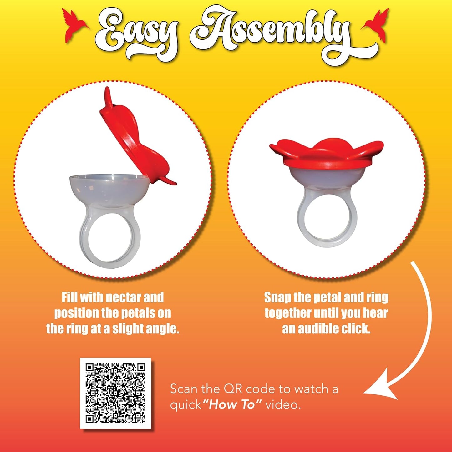 3-Pack - ZUMMR Hummingbird Ring Feeder - Hand Feed Hummingbirds Right in Your Backyard. Get up Close and Personal with Nature. Proudly Made in The U.S.A. - The Original