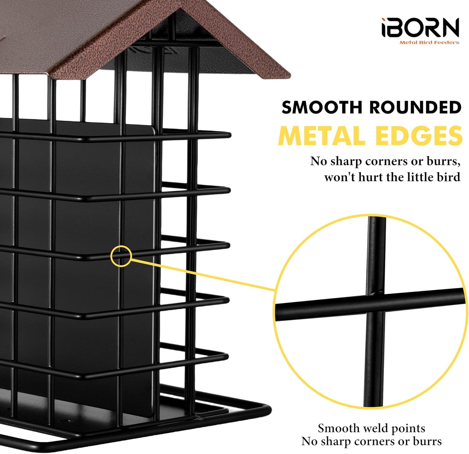 iBorn Suet Feeder for Outside Hanging,Suet Bird Feeders for Outdoors,S