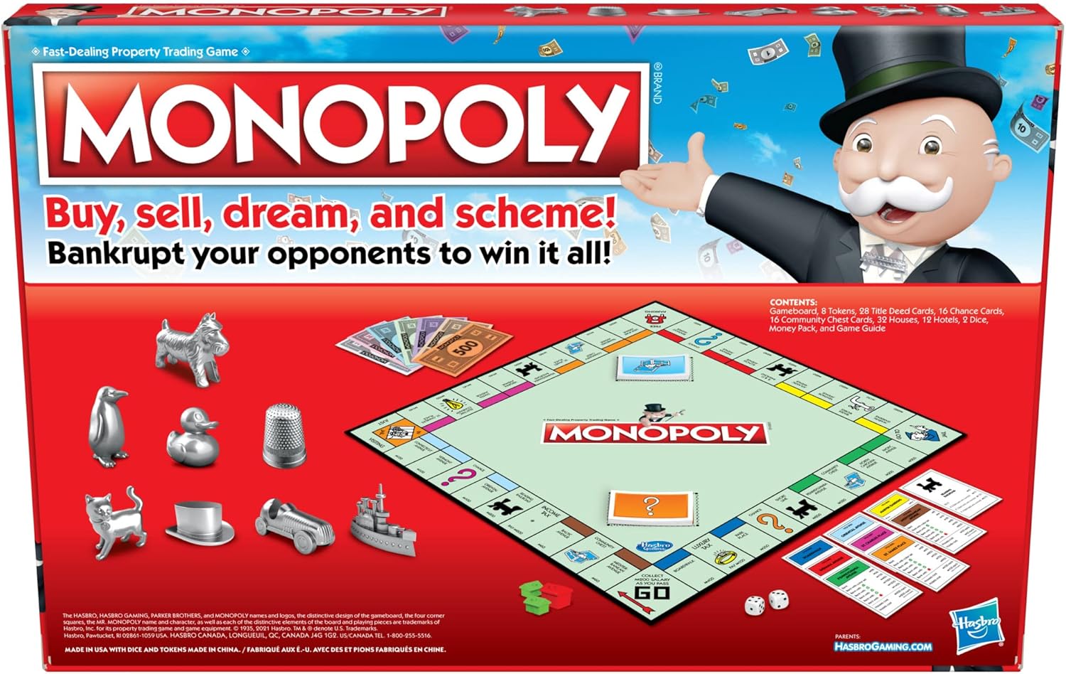 Monopoly Game, Family Board Games for 2 to 6 Players & Kids Ages 8 and