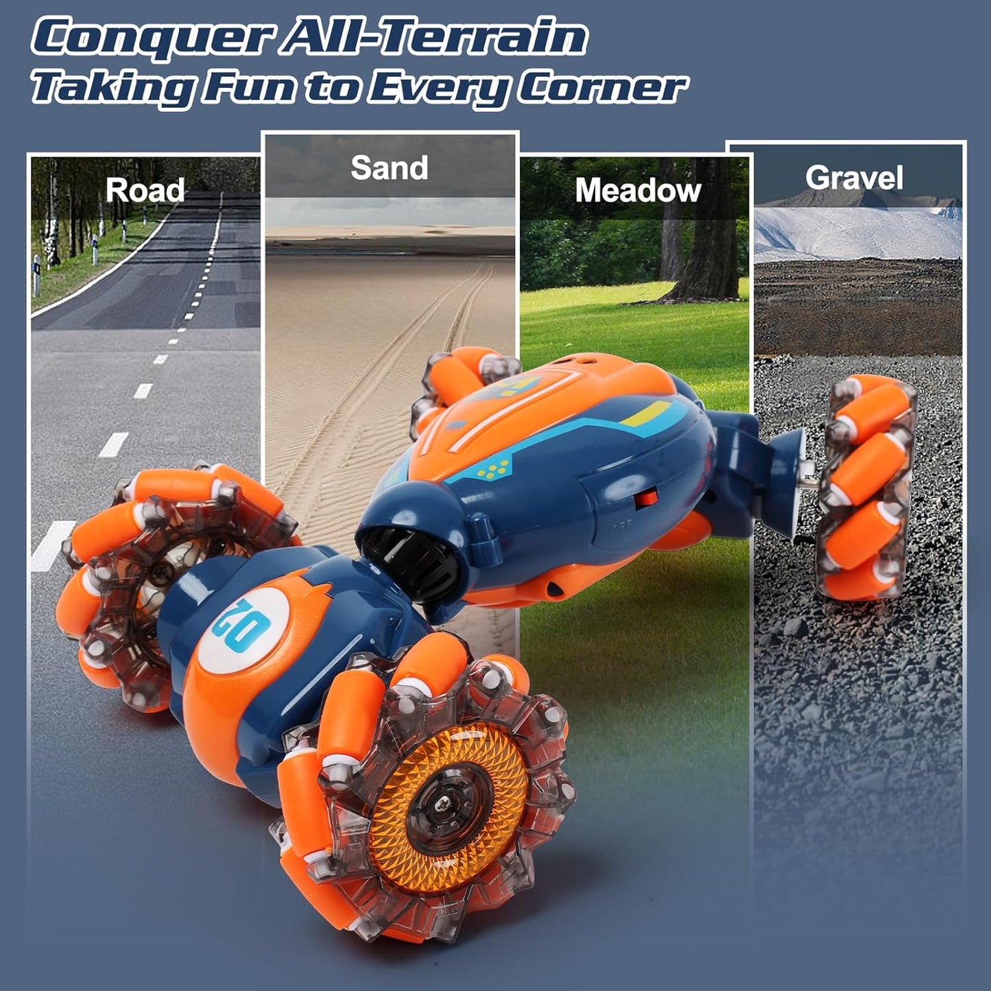 Gesture Sensing RC Stunt Car - Boys Girls Toys Age 6-8-12, 4WD Hand Co