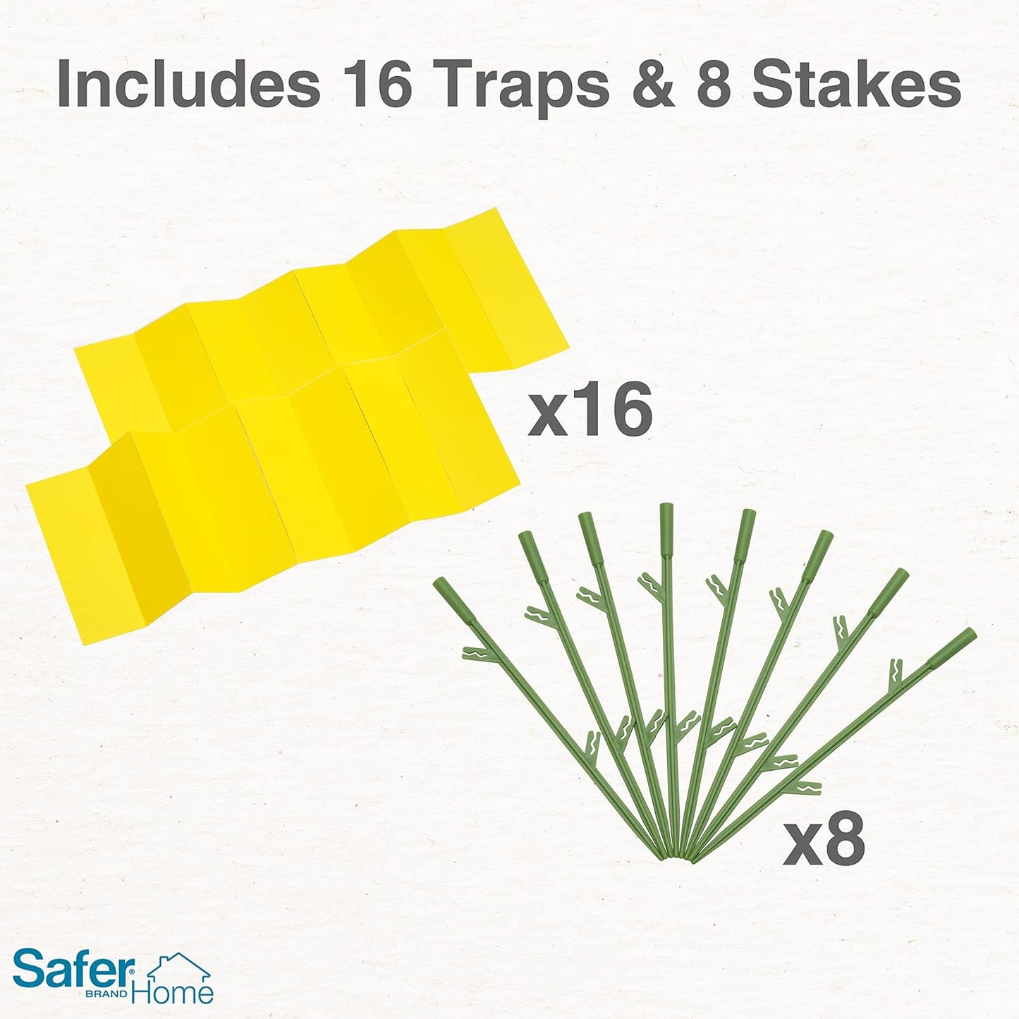 Safer Brand Home SH5026-3SR Houseplant Sticky Stake Insect Traps for I
