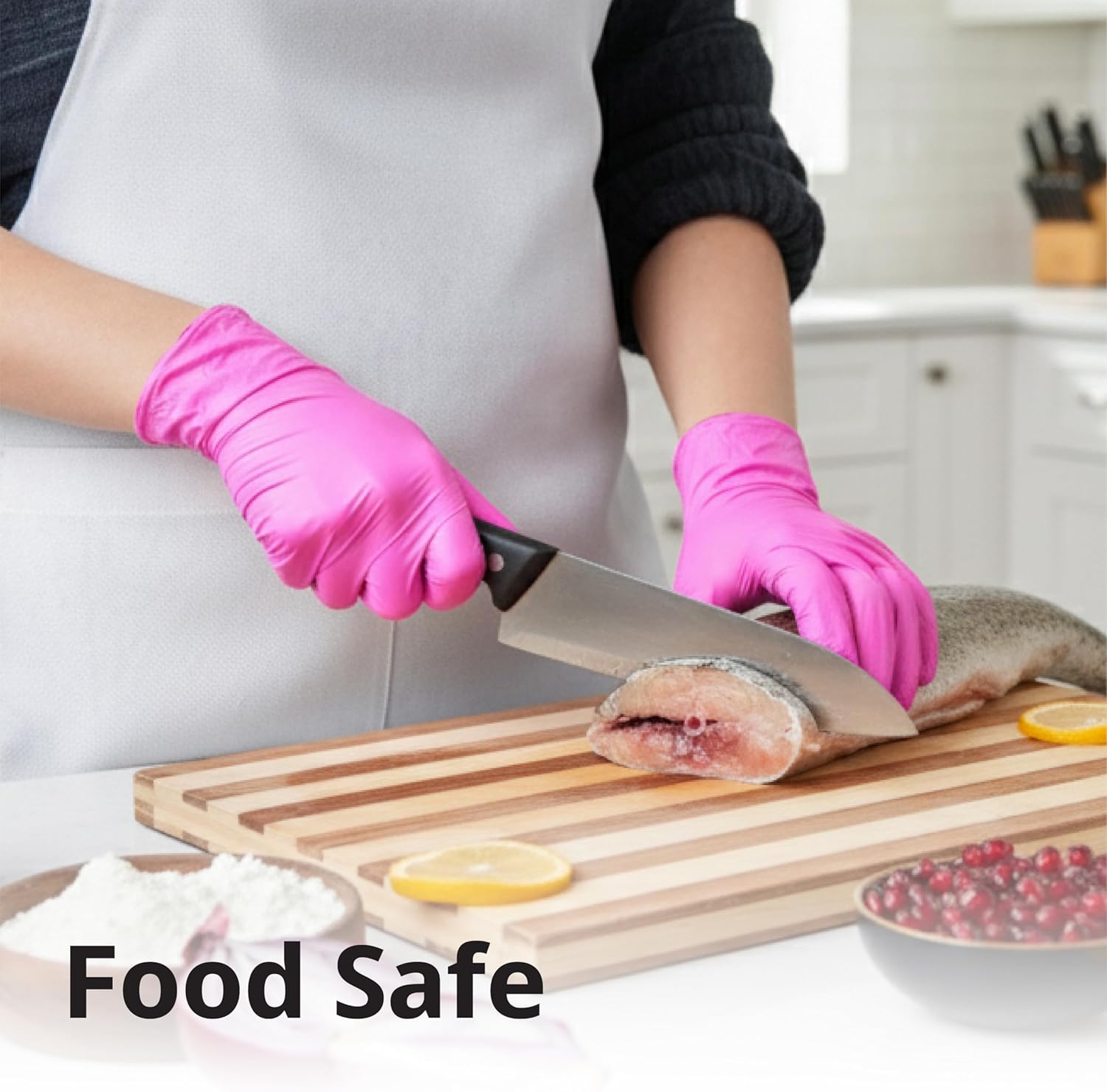 Powder-Free Nitrile Gloves, 3-mil, Disposable Nitrile Gloves, Latex-Fr