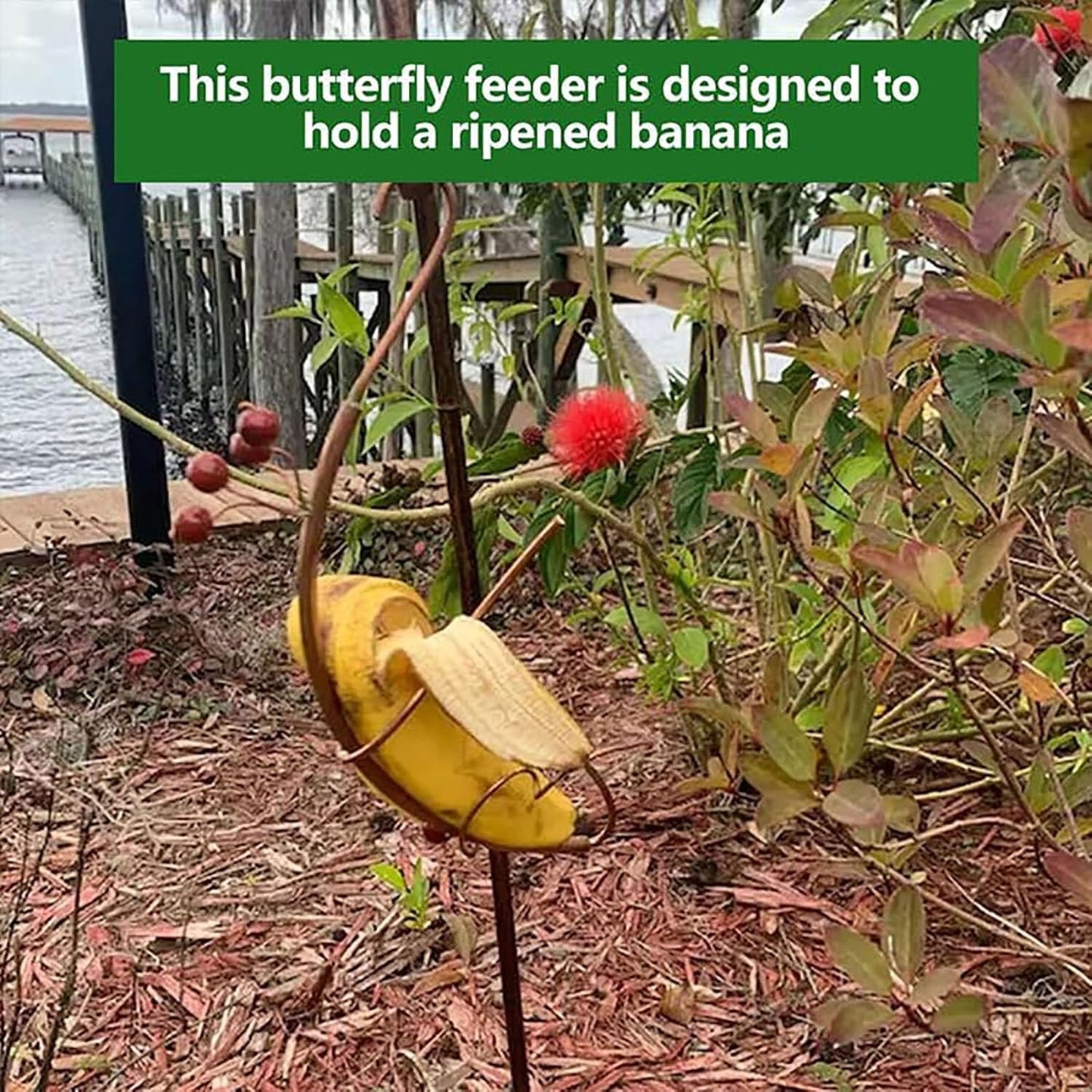 Generic Butterfly Banana Hammock, Butterfly Banana Feeder, Monarch Butterfly Banana Feeders for Outdoors, Butterfly Feeder, Butterfly Feeders for Outdoors Hanging (2pcs)