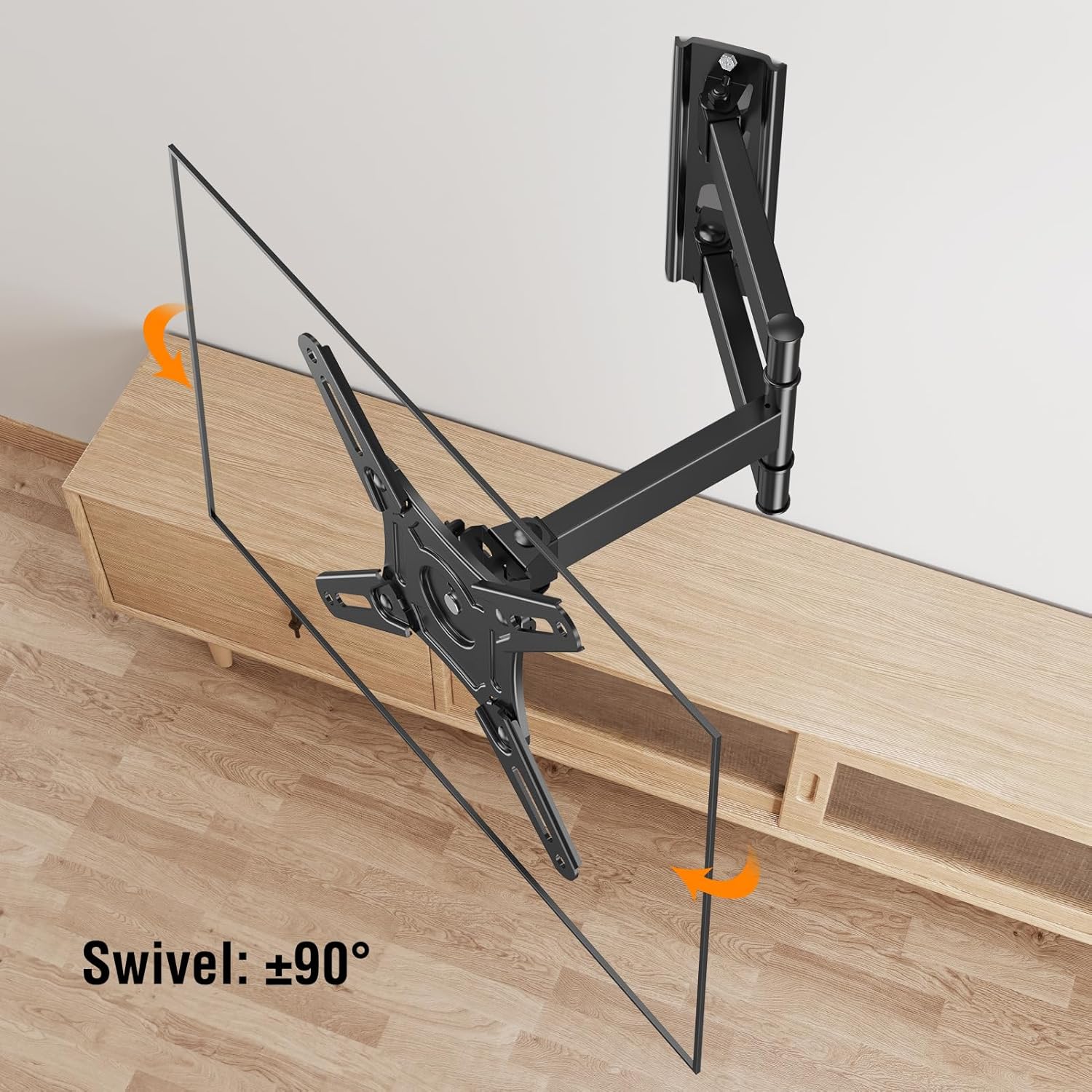 ELIVED Full Motion TV Monitor Wall Mount for Most 14-42 Inch LED LCD F