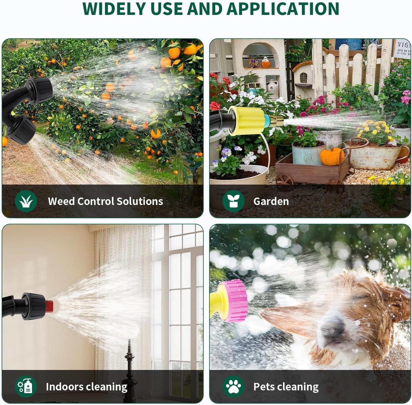 Battery Powered Garden Sprayer 2.1 Gallon, 2500mA Electric Weed Spraye