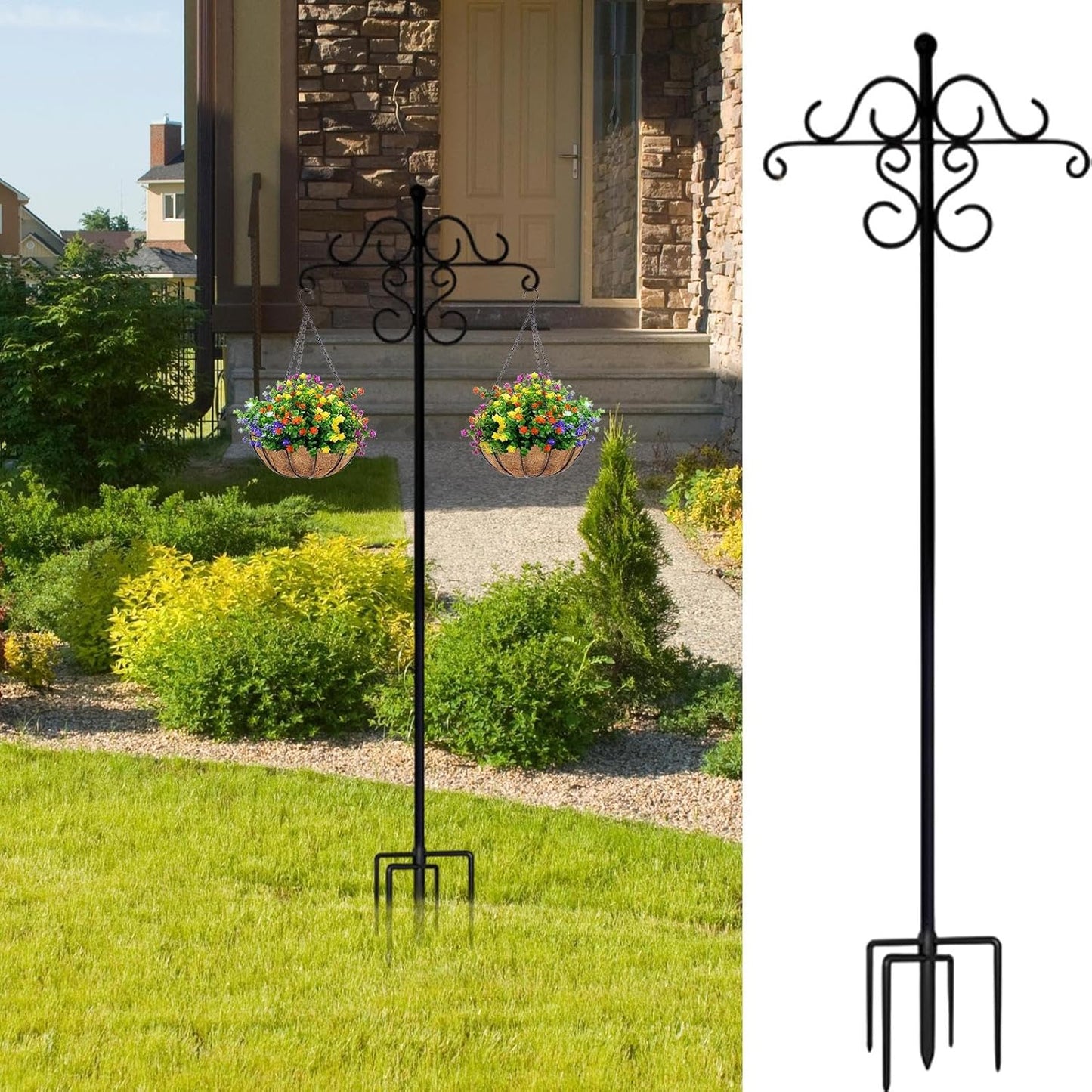Bird Feeder Stand Outdoor, Wild Bird Organizer Supply, Load Bearing Backyard Wildlife Watching Hanger Station for Outdoor Courtyard Garden Yard Lawn Patio Household Gear Reliable Organizer