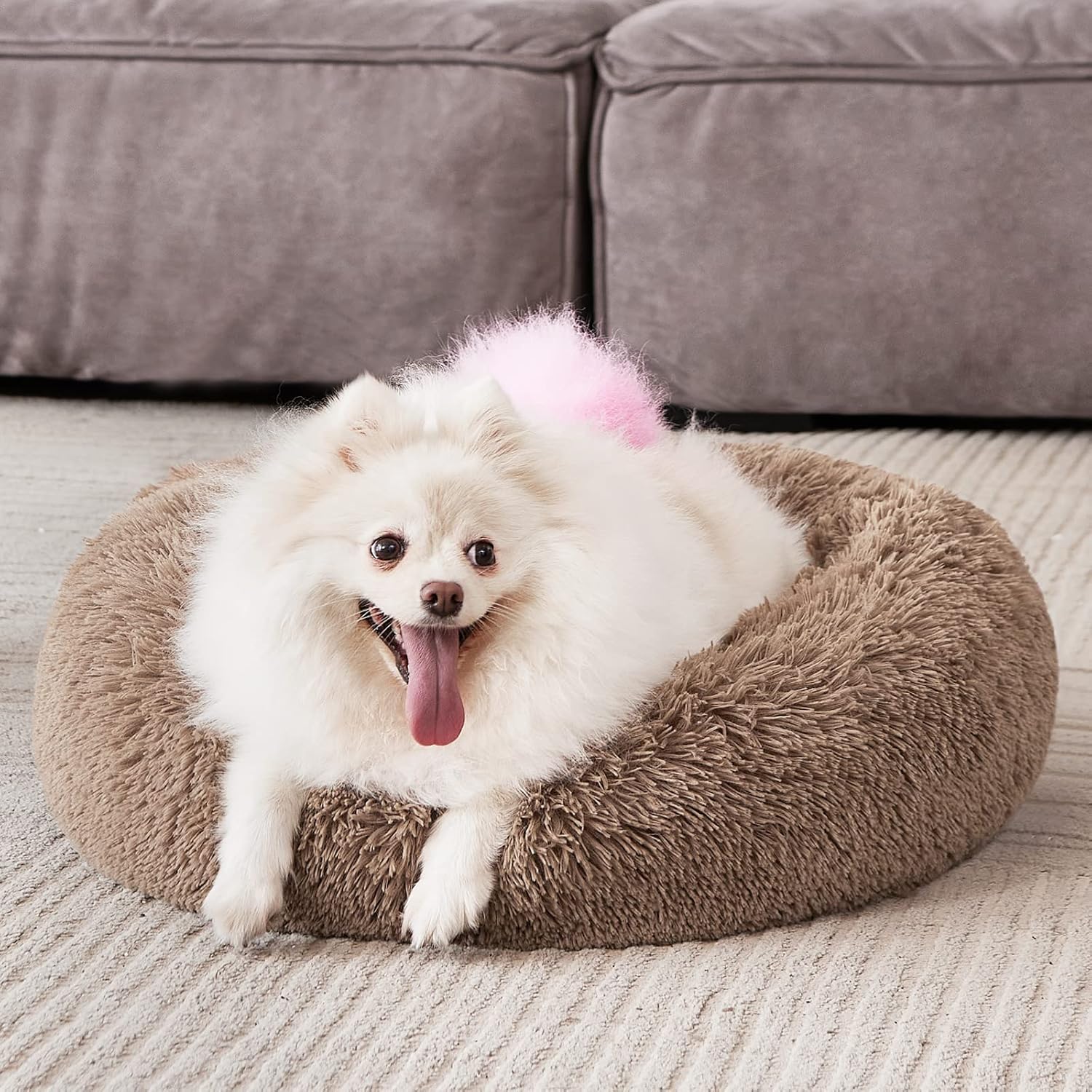 MIXJOY Orthopedic Dog Bed Comfortable Donut Cuddler Round Pet Beds Ult