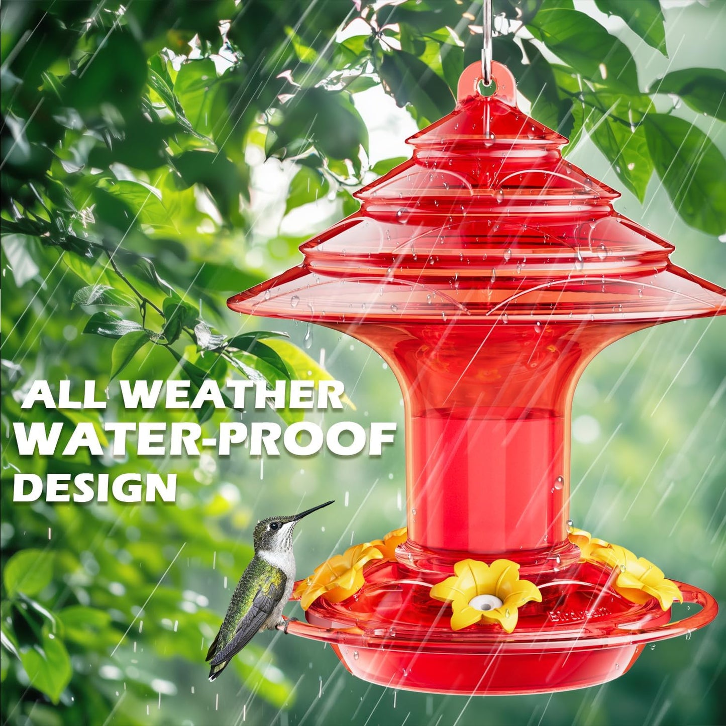 Birdream Hummingbird Feeder for Outdoors Hanging, 20 OZ Humming Birds 
