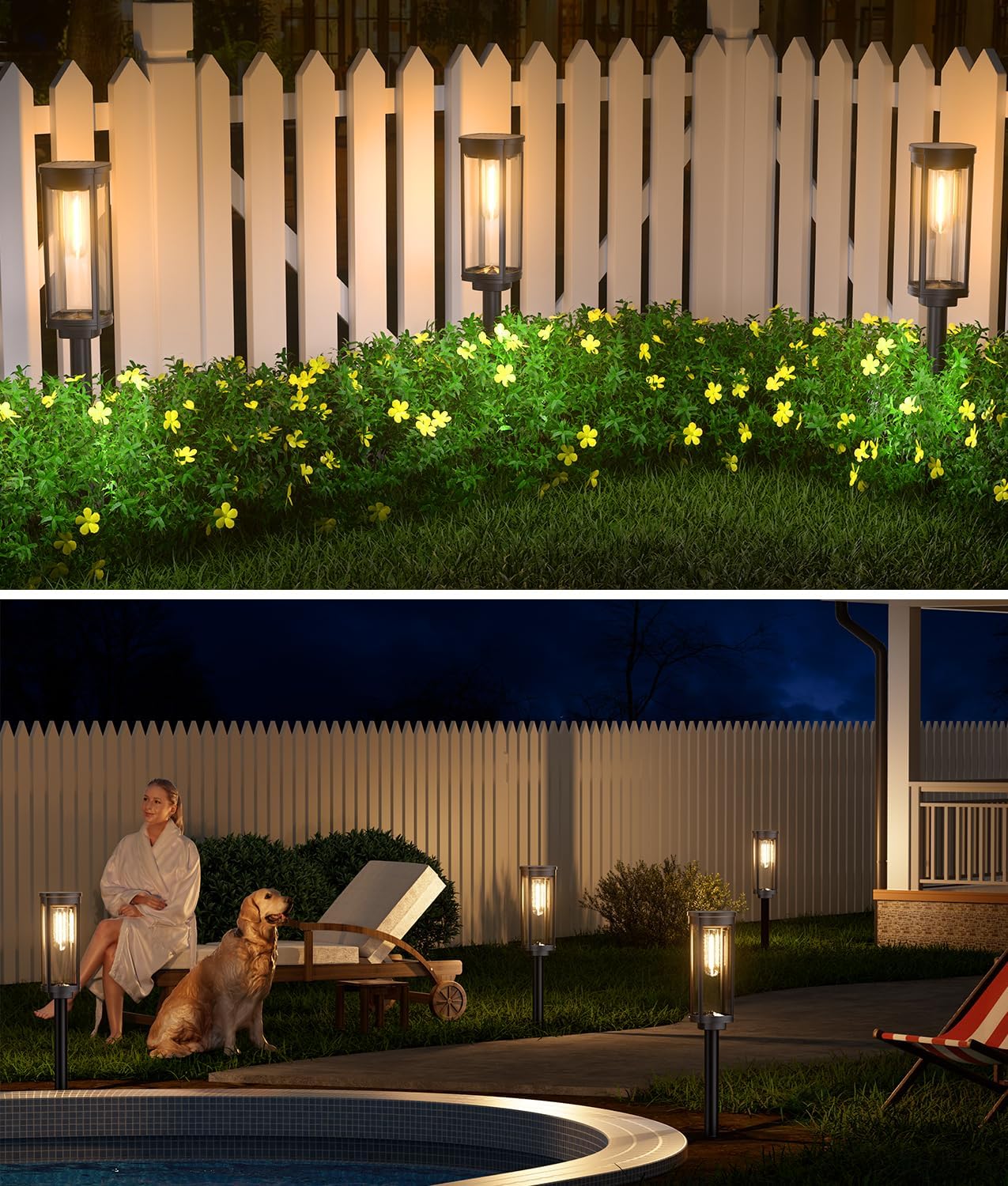 8 Pack Solar Pathway Lights Outdoor IP65 Waterproof Super Brightness S
