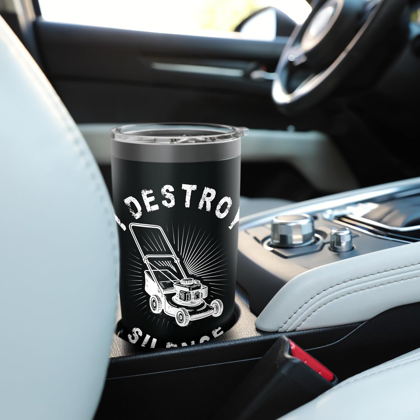 I Destroy Silence Lawn Mower Stainless Steel Insulated Tumbler