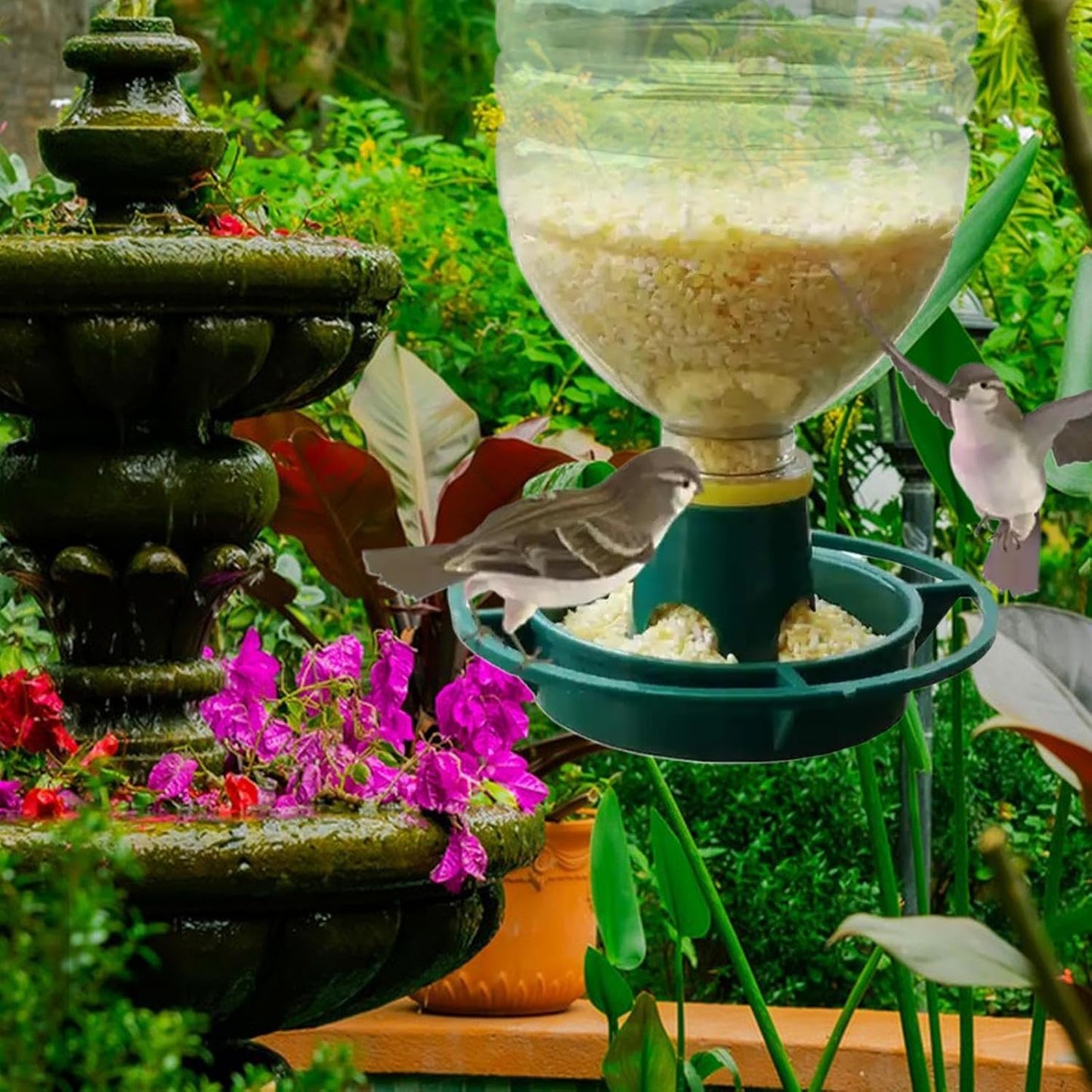 Bird Feeders for Outdoors, 12.5x3.8x3.8cm PP Hangable Lovebird Feeding Bowl 26g, Multifunctional Garden Watering Container for Parakeet, Home Lawn