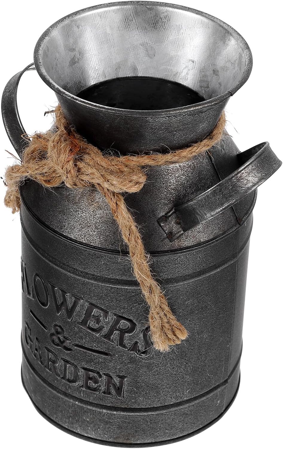 Vintage Milk Can Flower Vase 10x19x11.5cm Rustic Galvanized Iron Plant