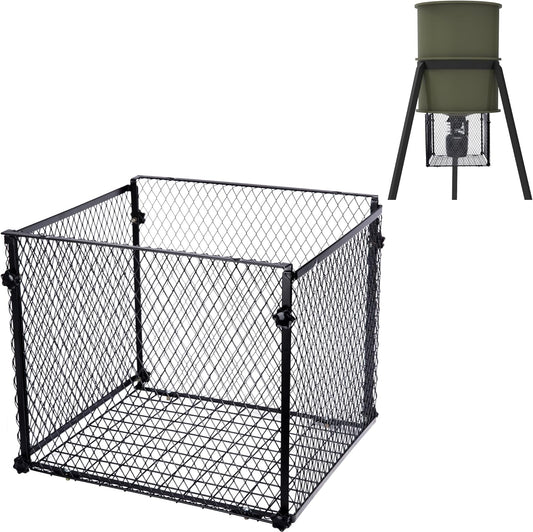 moonoom Deer Feeder Varmint Guard - 14.5” x 12.5” Varmint Cage for Feeder, Keep Raccoon Squirrels Birds Away from Your Feeder (Square)