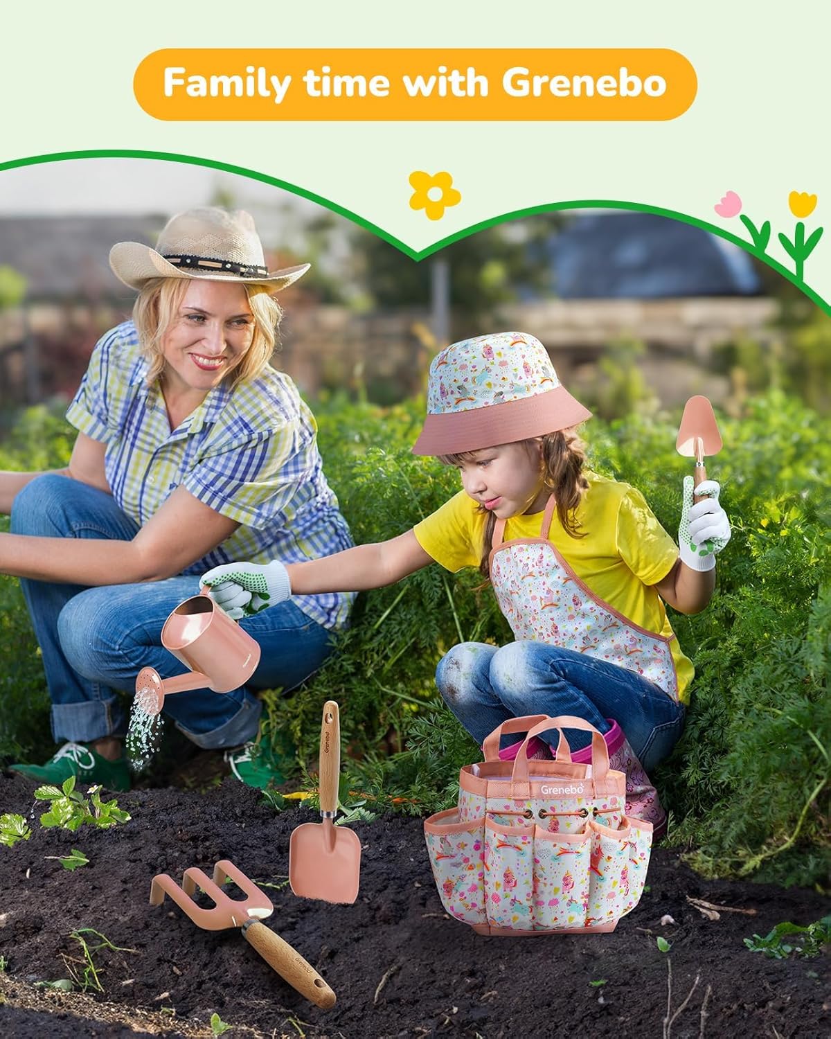 Kids Gardening Set Toys, Quality Garden Tool Kit for Kids and Toddlers
