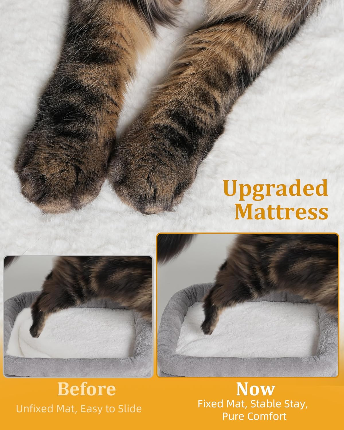 Cat Tree Tower for Large Cat, Cat Bed House with Large Perch for Adult