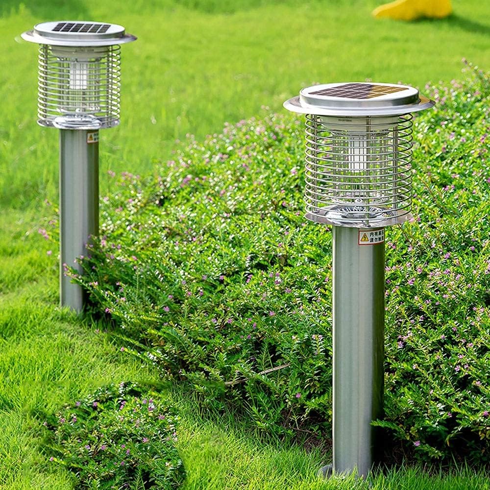 Solar Lighting Mosquito Killer Dual Purpose Outdoor Lamp Post Lights, Endorsement Garden Waterproof Outdoor Post Lantern for Mosquito Catching, Cylindrical Pole Light, Street Lamp