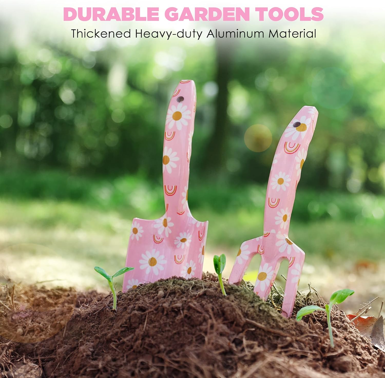 WORKPRO Aluminum Garden Tool Set, 4PCS Heavy Duty Gardening Tools with