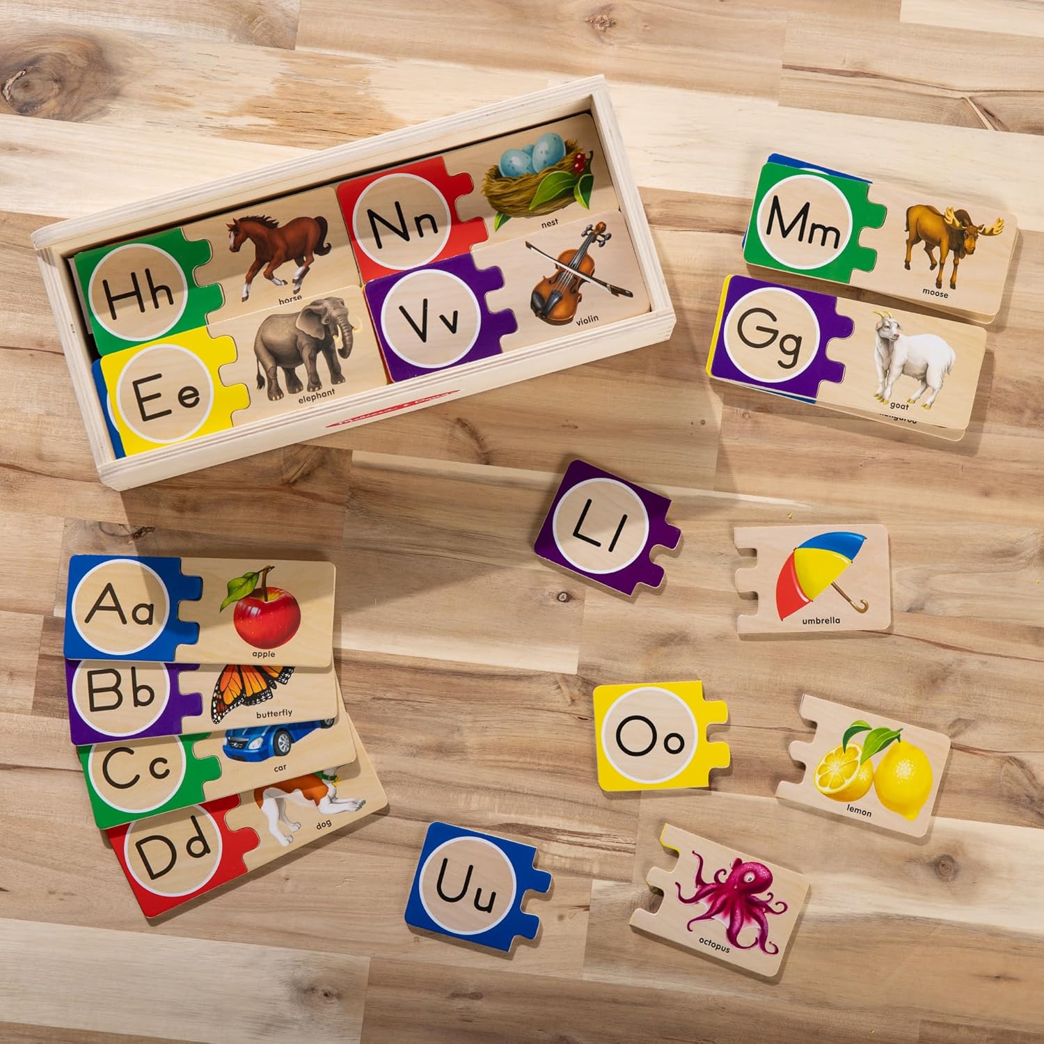 Melissa & Doug Self-Correcting Alphabet Puzzle (52 pcs) with Toy Stora