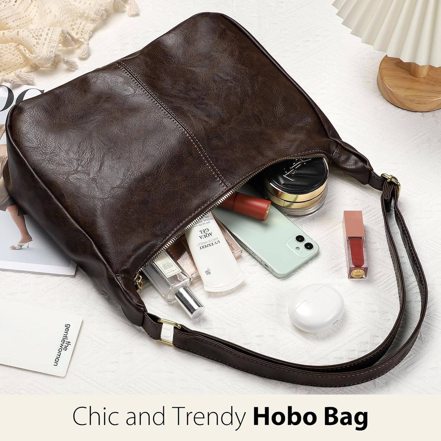 Sightor Hobo Bags for Women Leather Slouchy Bag Ultra Soft Vegan Purse
