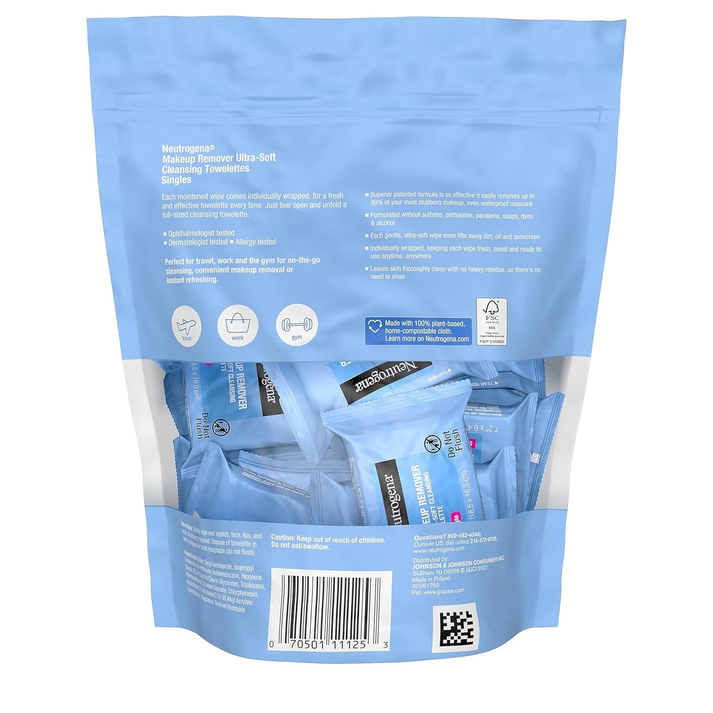 Neutrogena Makeup Remover Wipes, Daily Single Face Cleansing Towelette