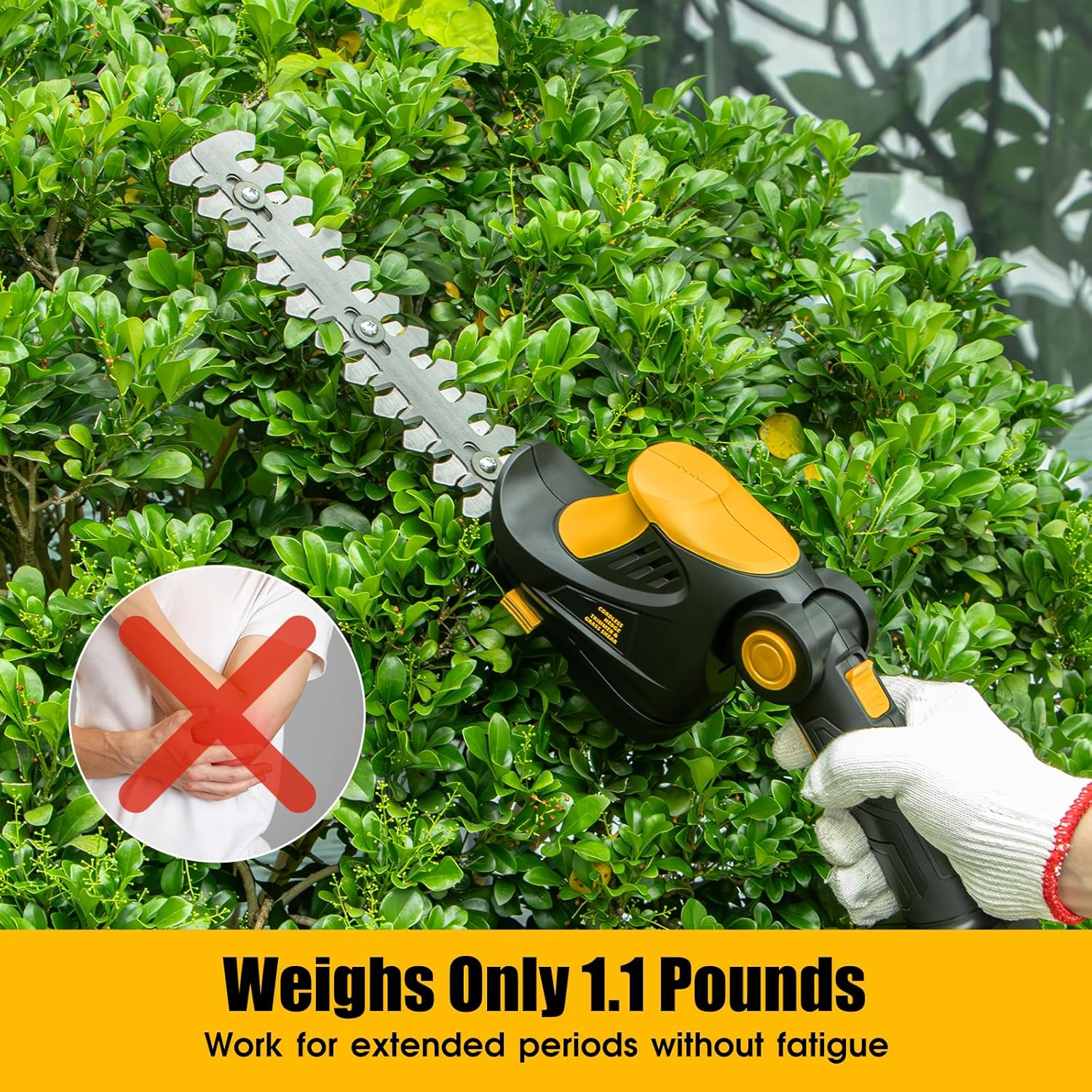 Hedge Trimmer Cordless for DEWALT 20V MAX Battery, 1200RPM Grass Trimm