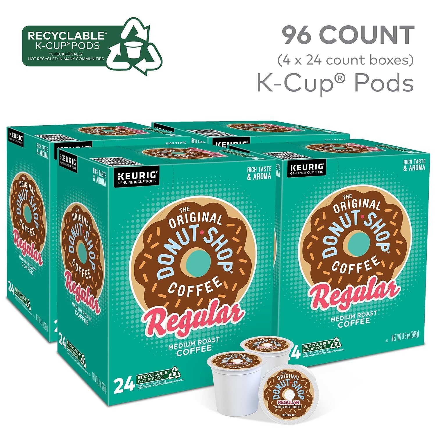 The Original Donut Shop Regular Keurig Single-Serve K-Cup Pods, Medium
