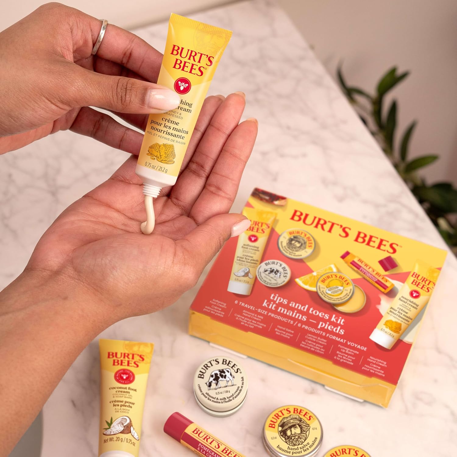 Burt's Bees Gifts Ideas, Tips and Toes Kit, 6 Travel Size Products - P