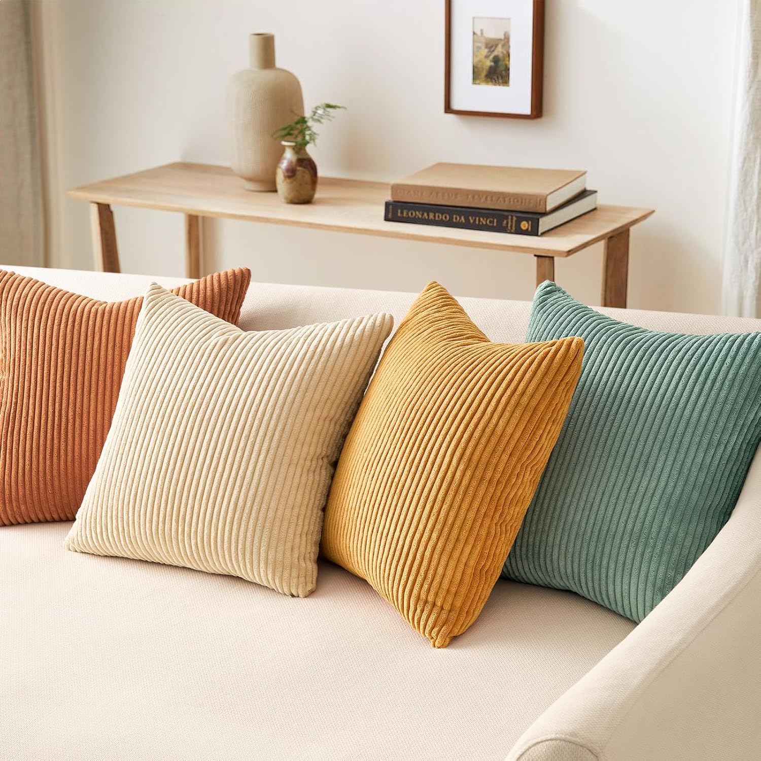 Topfinel Decorative Throw Pillow Covers Cushion Cases, Set of 4 Soft V
