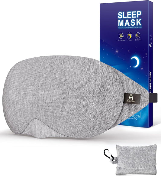 Mavogel Cotton Sleep Eye Mask - Updated Design Light Blocking with Adj