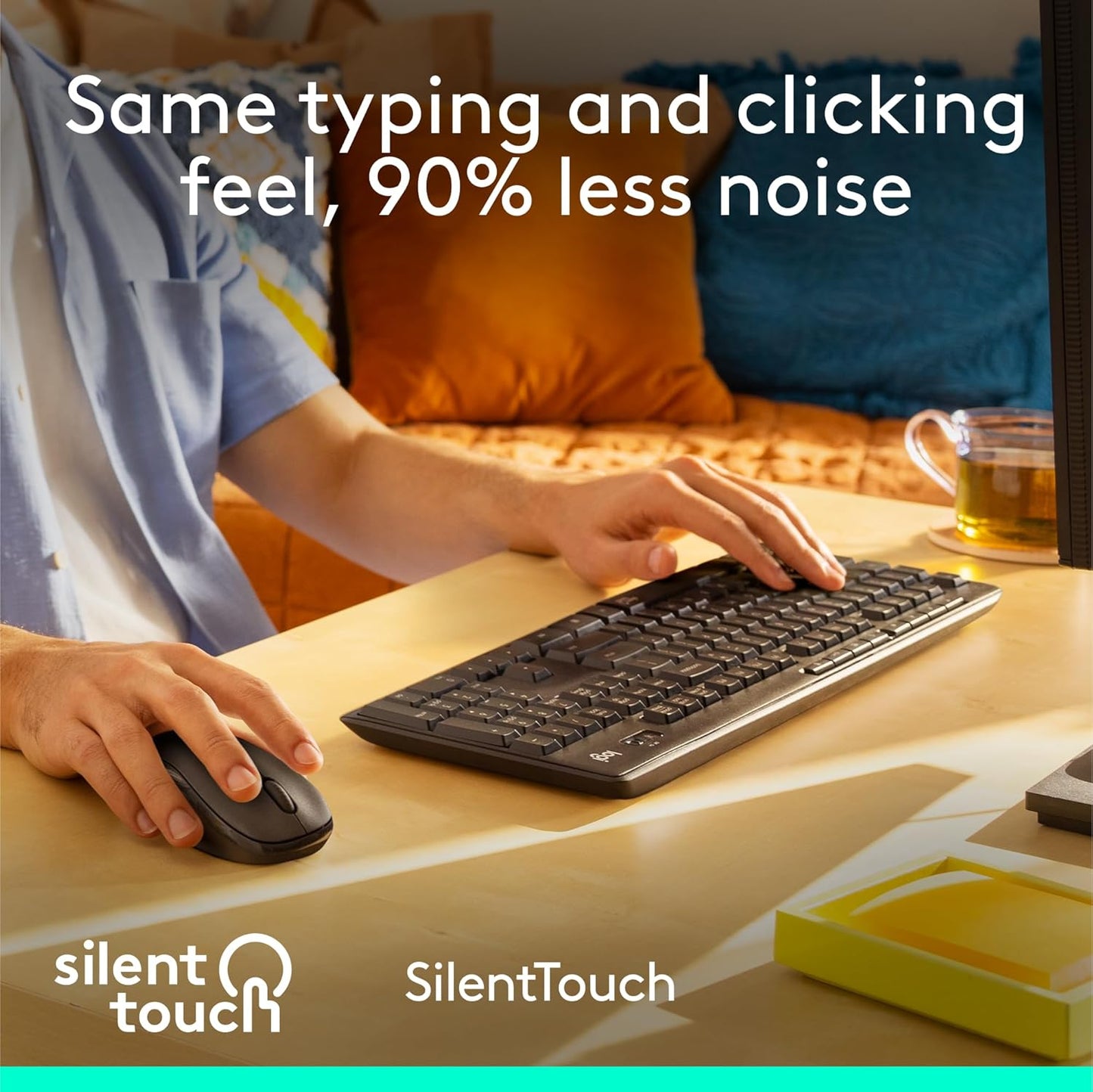 Logitech MK295 Wireless Mouse & Keyboard Combo with SilentTouch Techno