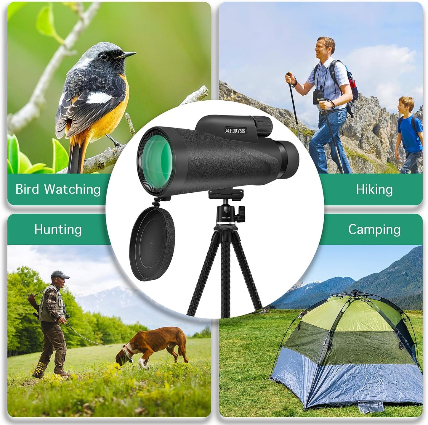 8x42 Monocular Telescope – Military-Grade, Compact, Waterproof & Fogpr