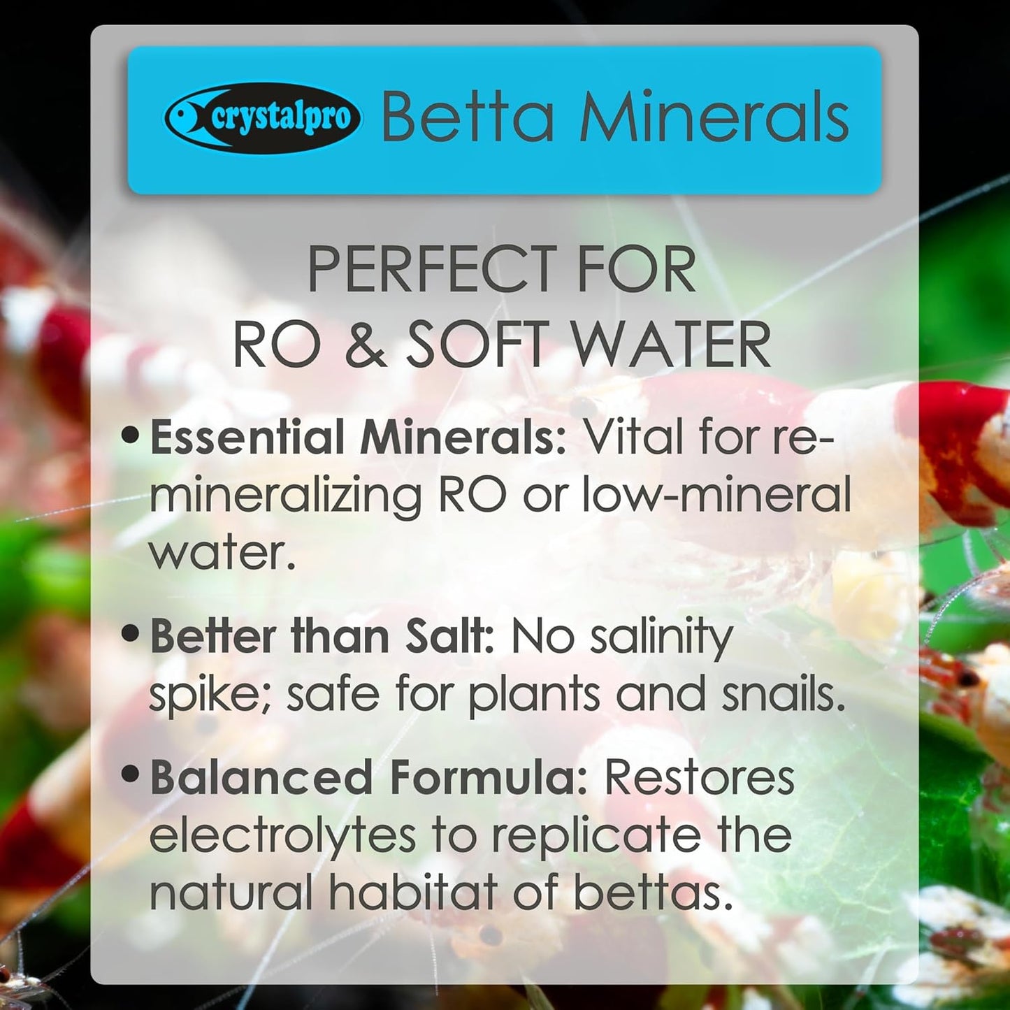 Betta Minerals for Betta Fish Health - Reduces Stress - Boosts Protect