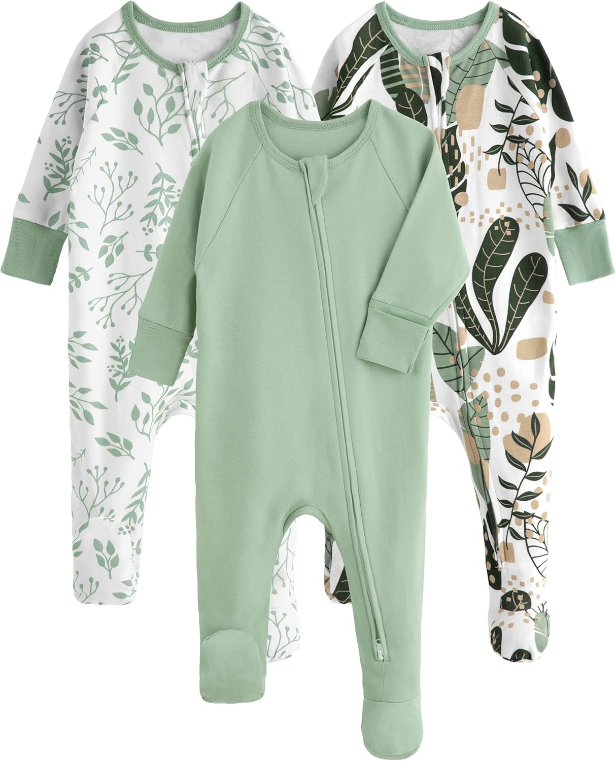 Yoofoss Baby Pajamas 100% Organic Cotton Baby Sleepers for Newborn 0-3