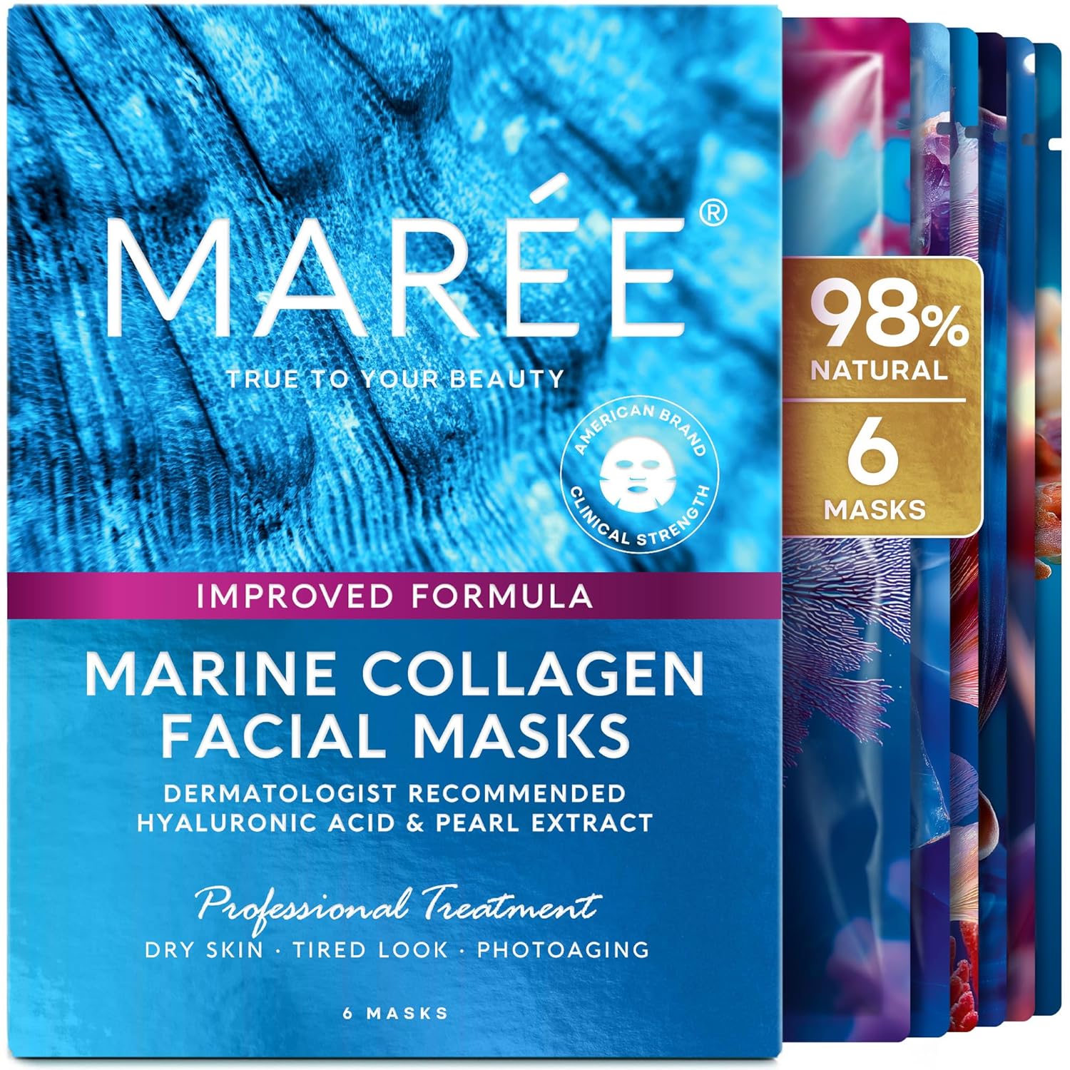 MAREE Collagen Facial Mask with Hyaluronic Acid — Sheet Face Mask Skin