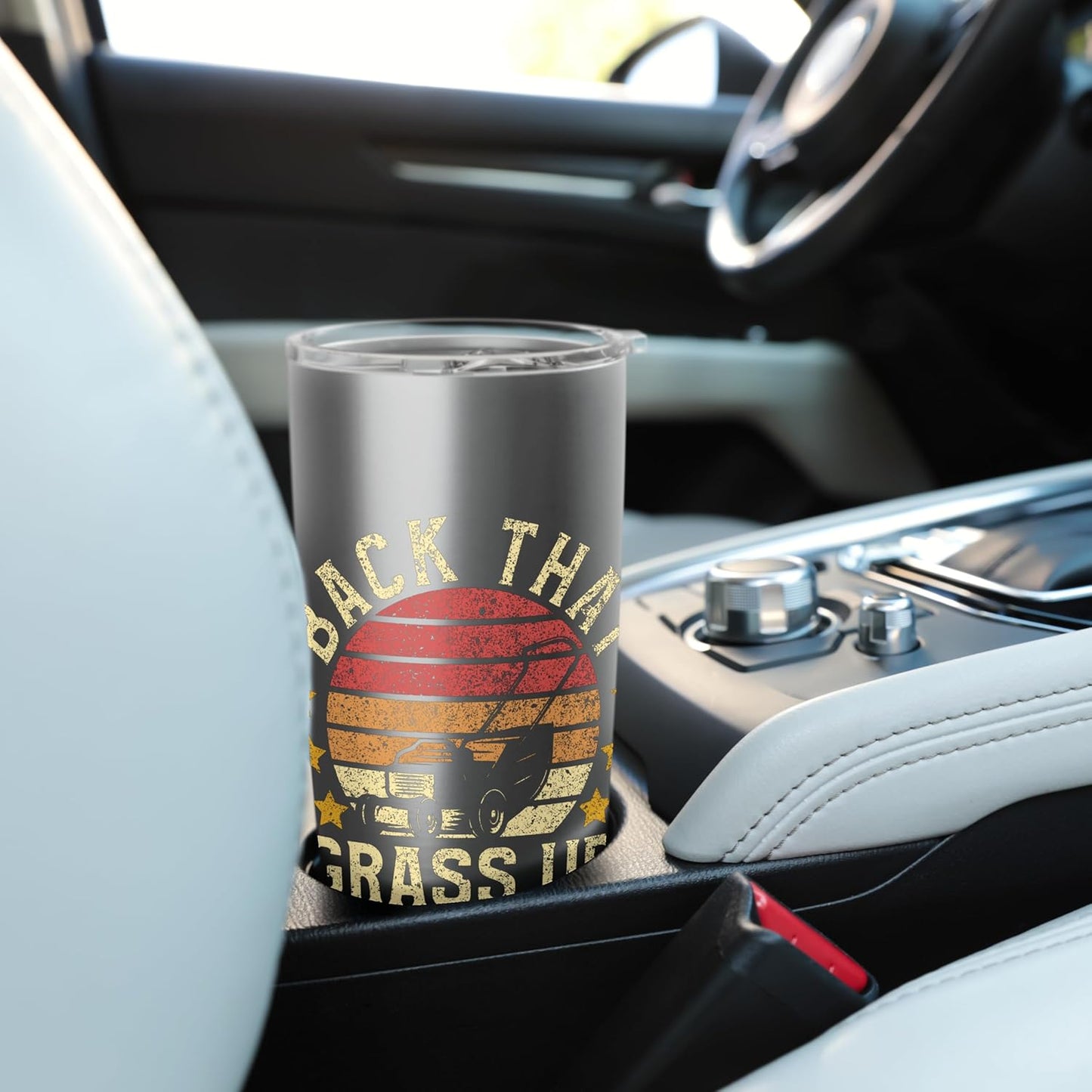 Back That Grass Up Gardening Dad | Lawn Care & Landscaping Stainless Steel Insulated Tumbler